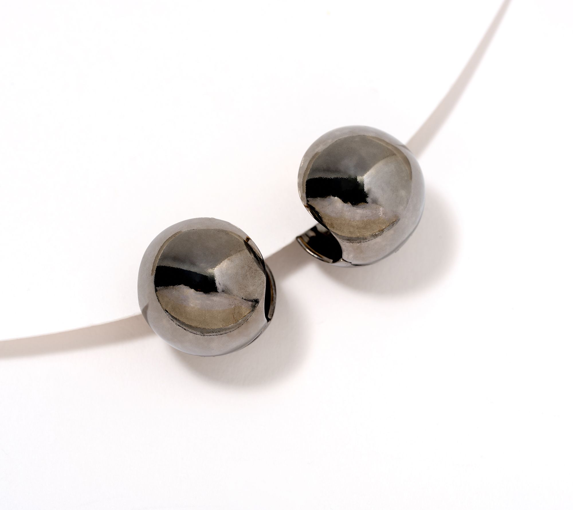 "As Is" David Markstein Bronze Bold Debut Huggie Earrings