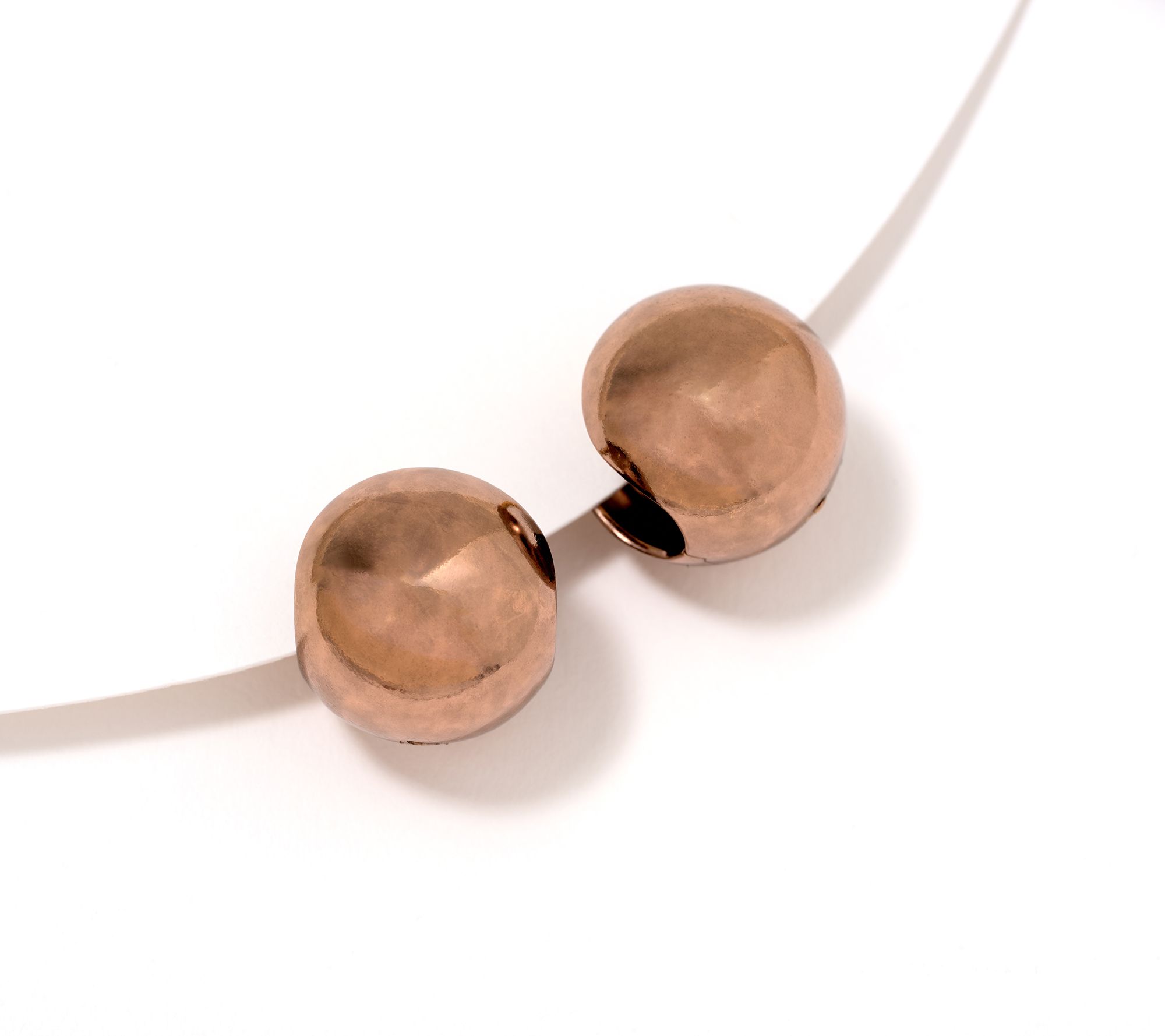 "As Is" David Markstein Bronze Bold Debut Huggie Earrings