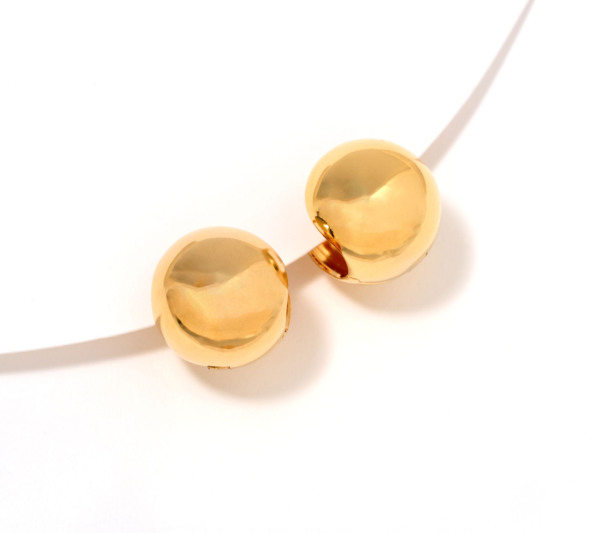 "As Is" David Markstein Bronze Bold Debut Huggie Earrings