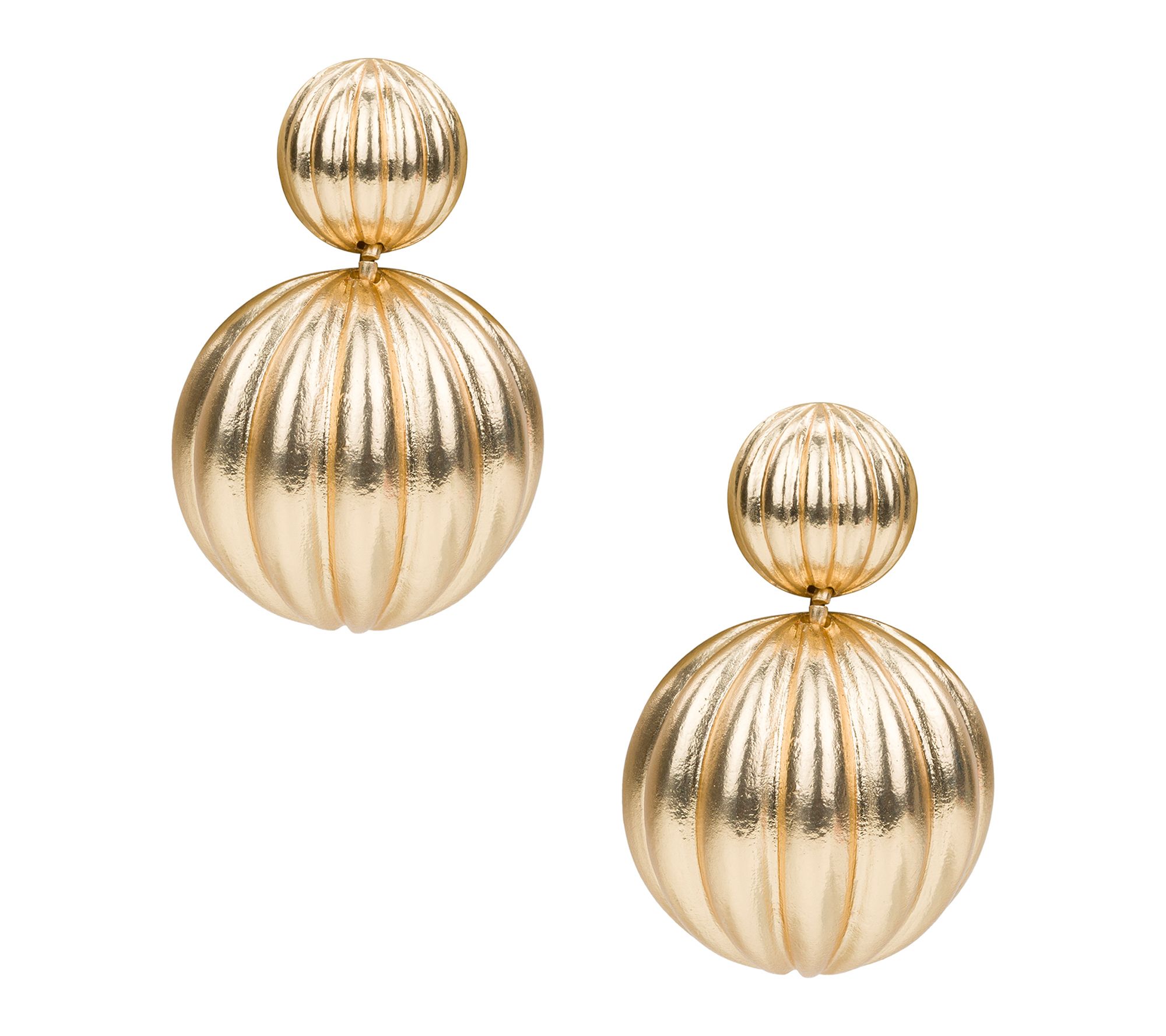 Patricia Nash Double Scalloped Bead Drop Earrings