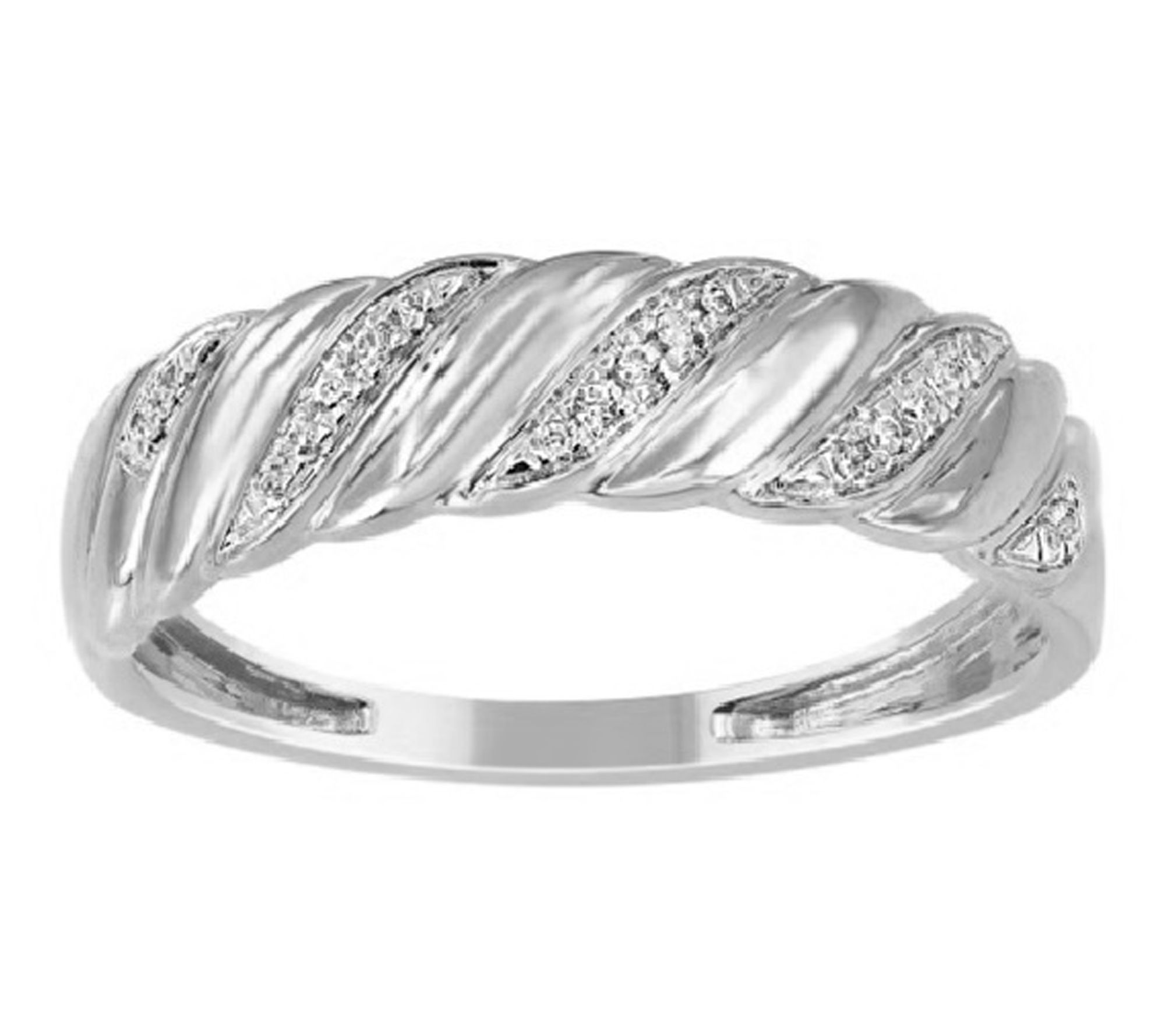 Accents By Affinity Diagonal Diamond Ring, Sterling Silver