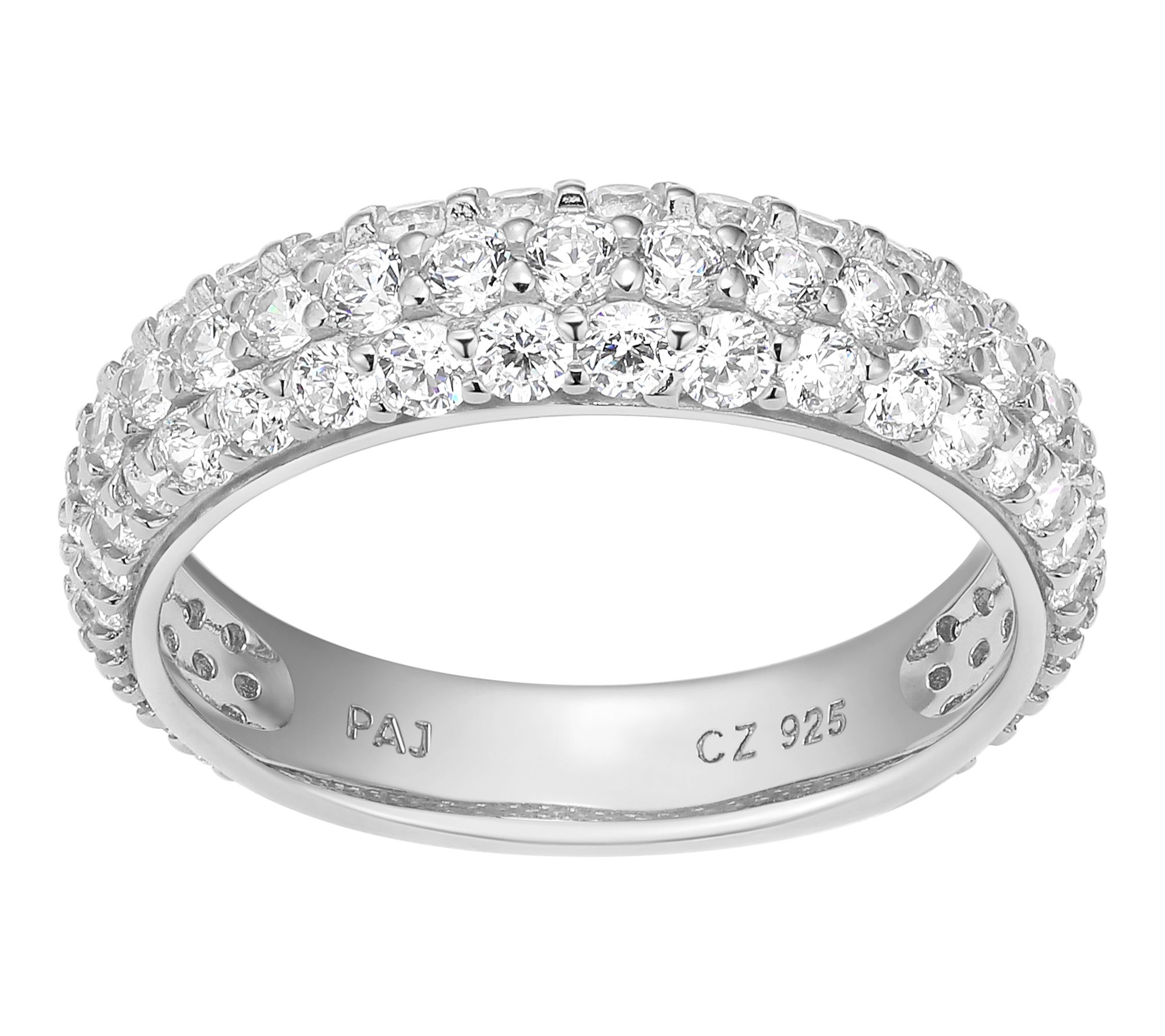 Diamonique Pave Band Ring, Sterling Silver