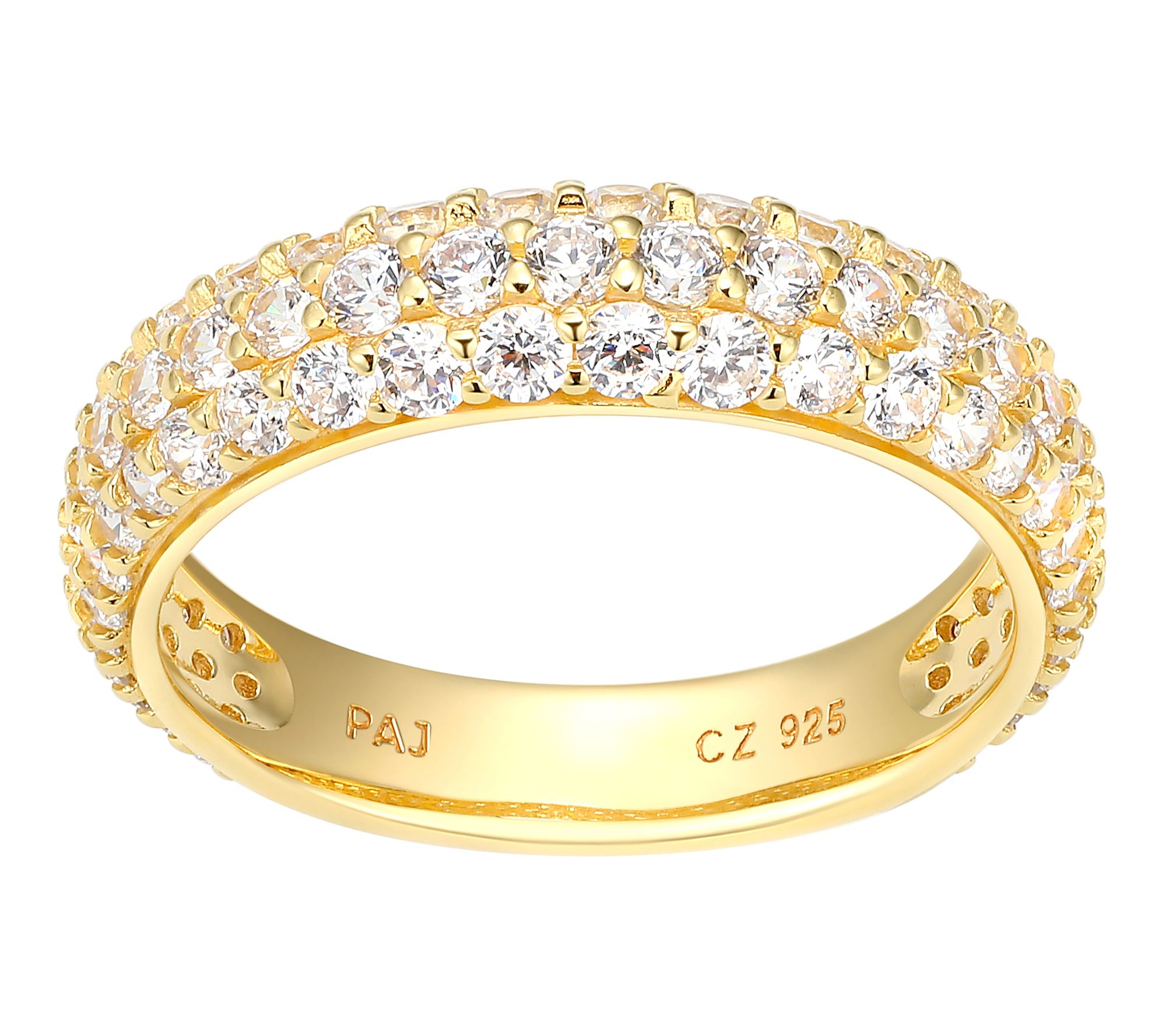 Diamonique Pave Band Ring, Sterling Silver