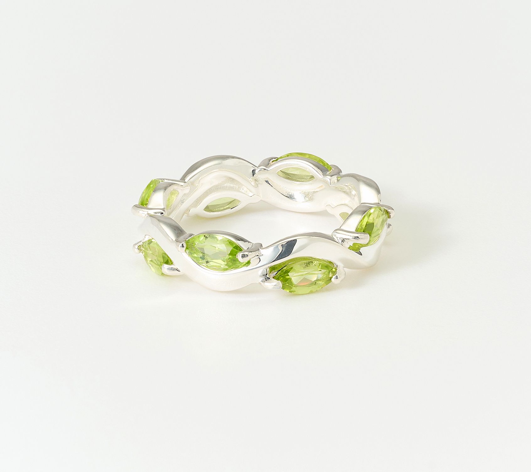 Christian James by Scott Grimes Sterling Silver Ripple Marquise Gemstone Ring