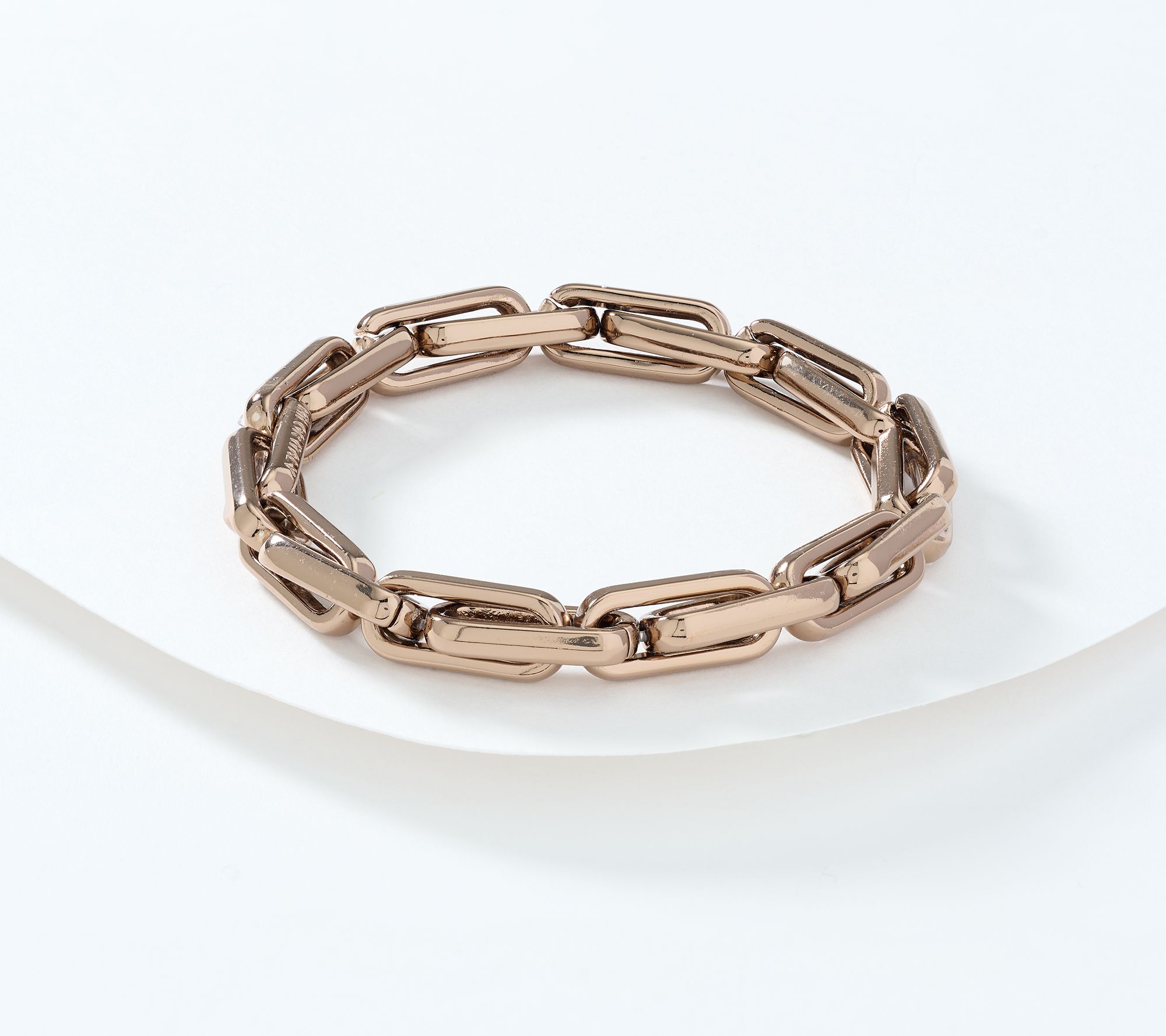 "As Is" David Markstein Bronze Bold Link Stretch Bracelet
