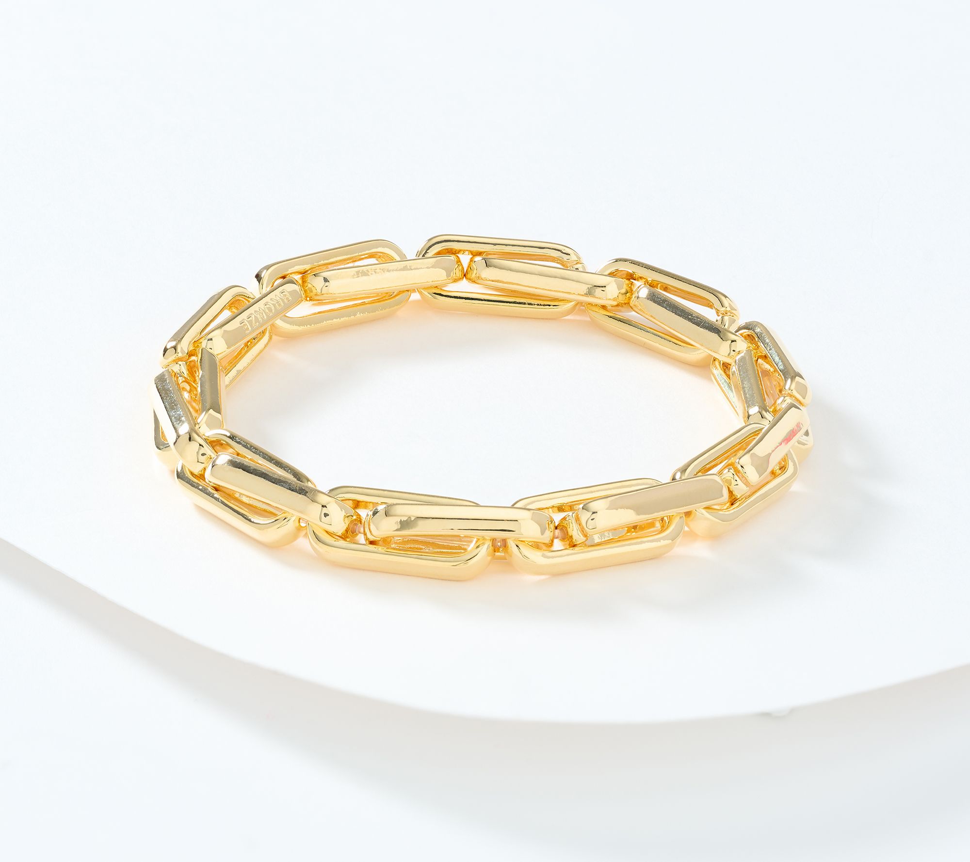 "As Is " David Markstein Bronze Bold Link Stretch Bracelet