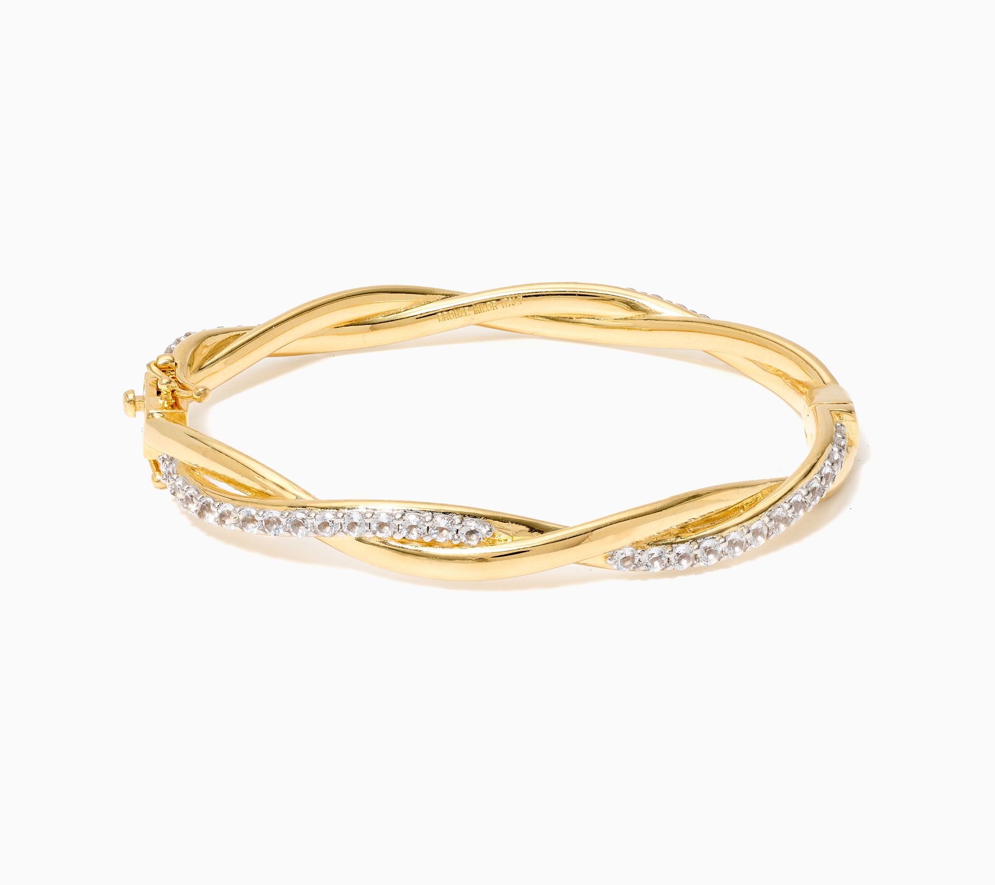 David Markstein Bronze Luxe Wrapped White Topaz Bangle