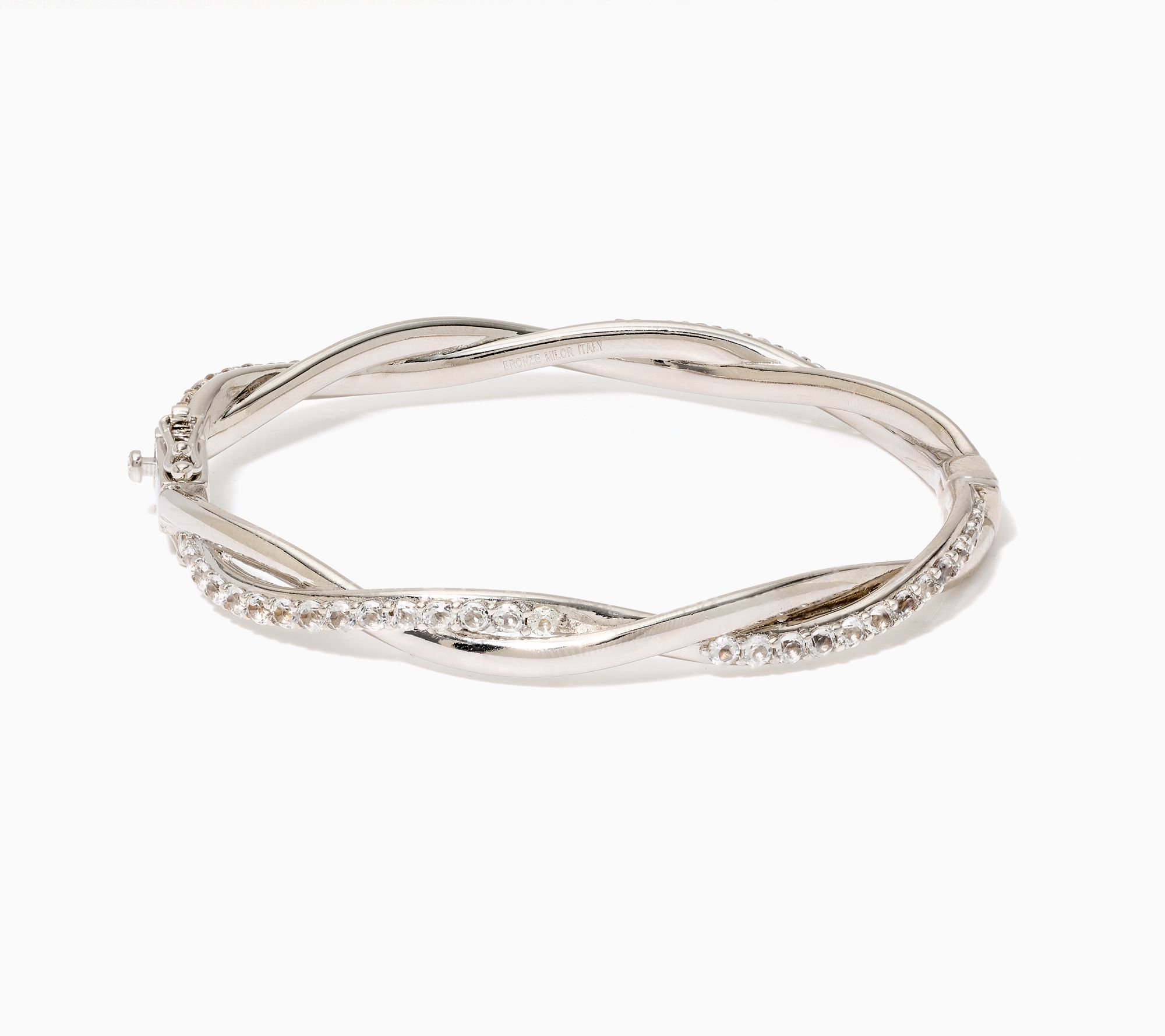David Markstein Bronze Luxe Wrapped White Topaz Bangle