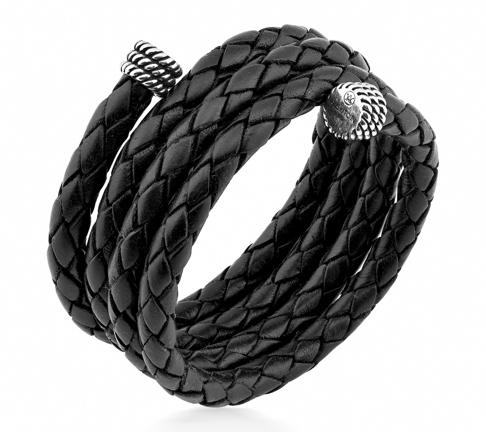 American West Braided Leather Coil Bracelet