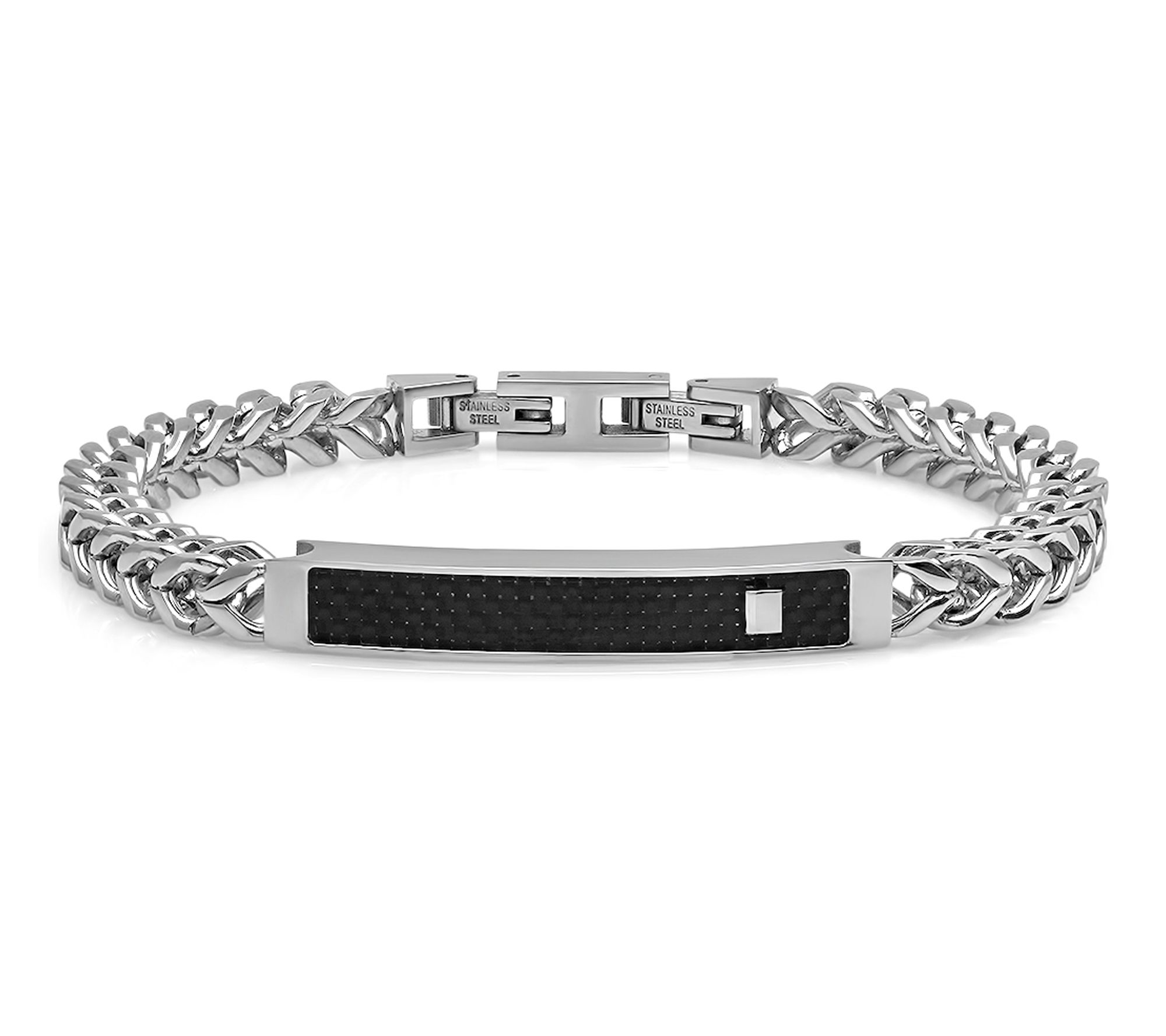Steel by Design Men's Carbon Fiber Bracelet