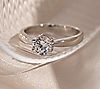 Diamonique 1.00cttw Round Solitaire Ring, Sterling, 4 of 4