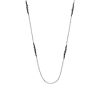 Italian Silver Graduated Hammered Bead StationNecklace, 12.8g