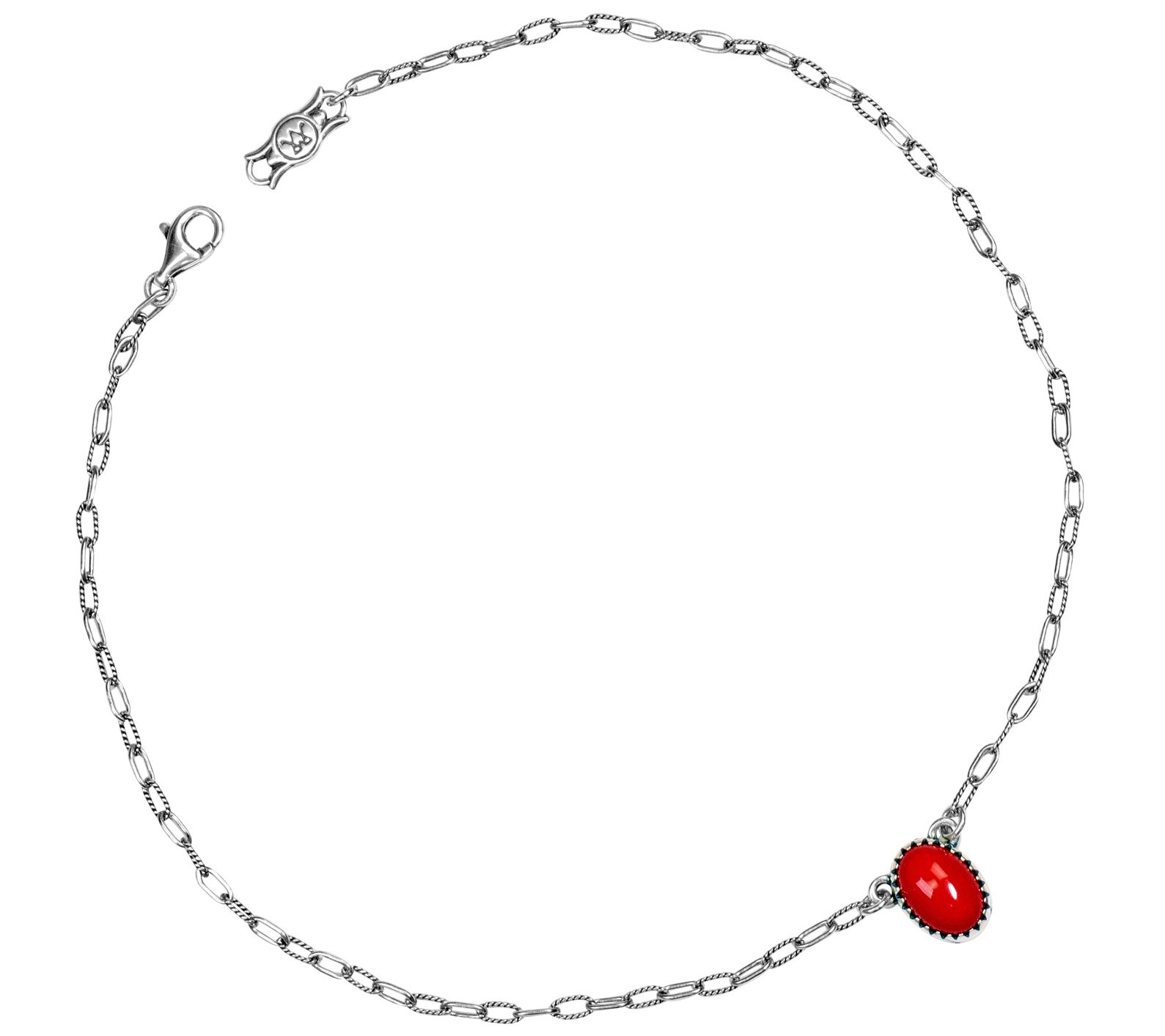 American West Sterling Santa Fe Sunrise Red Coral Necklace - QVC.com
