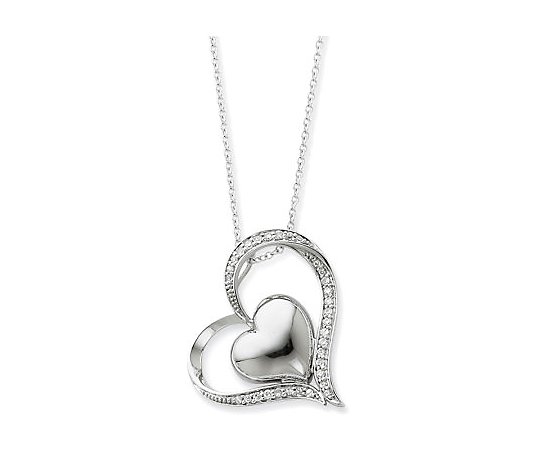 Sentimental Expressions Sterling 18" In My Heart Necklace
