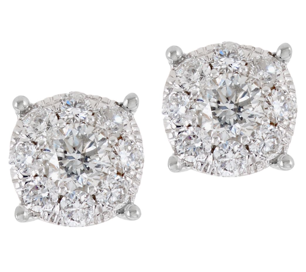 Qvc on sale diamond studs