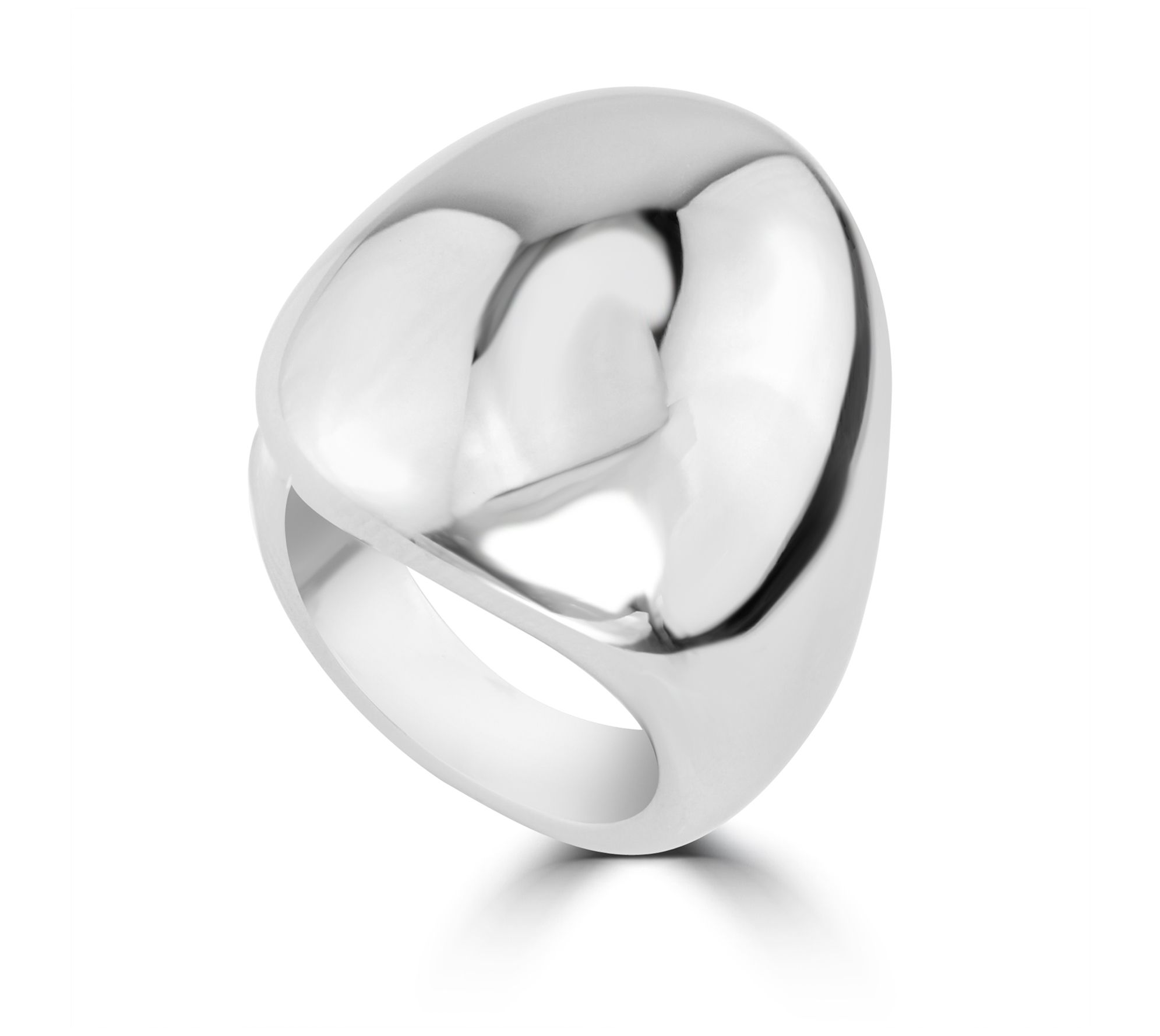Steel by Design Open Dome Ring - QVC.com