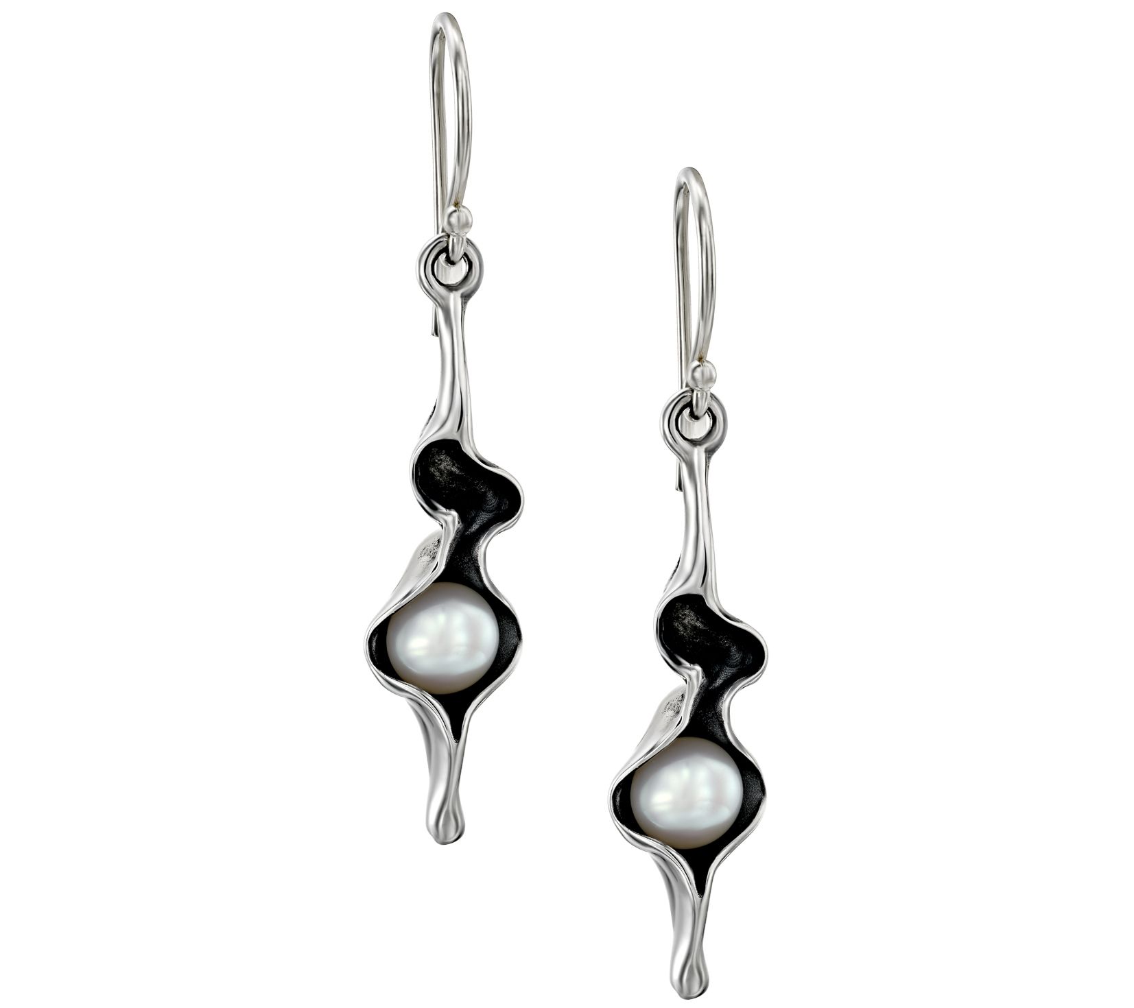 Hagit Sterling "Pea in a Pod" Cultured Pearl Earrings