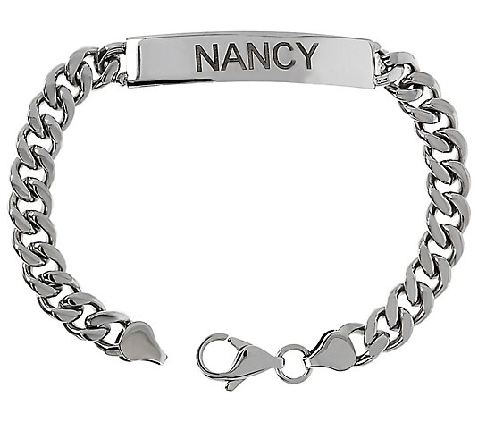 Steel by Design Personalized Curb Link Bracelet
