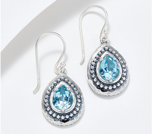 Or Paz Sterling Silver Gemstone Pear Earrings