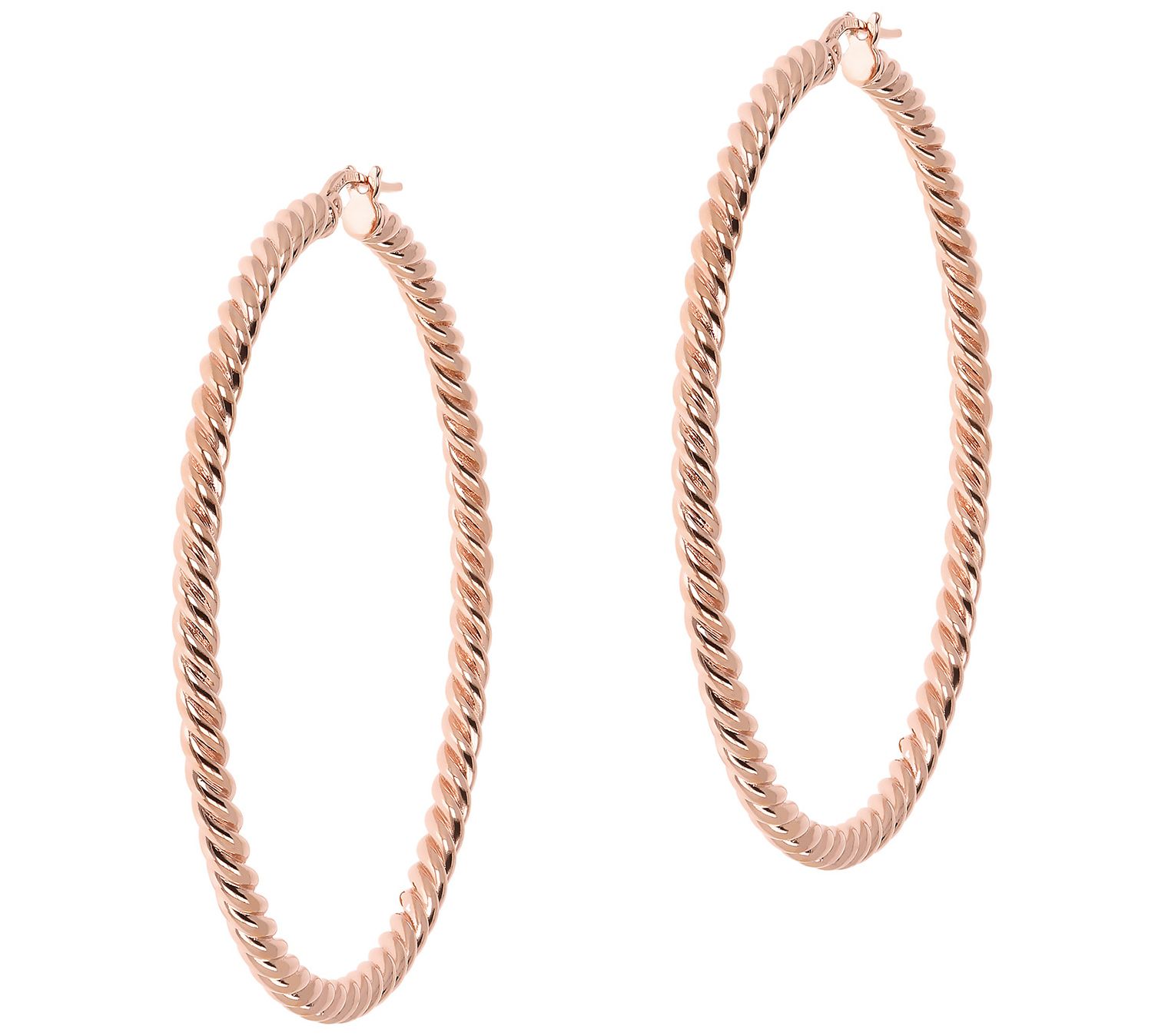 Louis Dell'olio Bronze Polished Curb Link Hoop Arrings