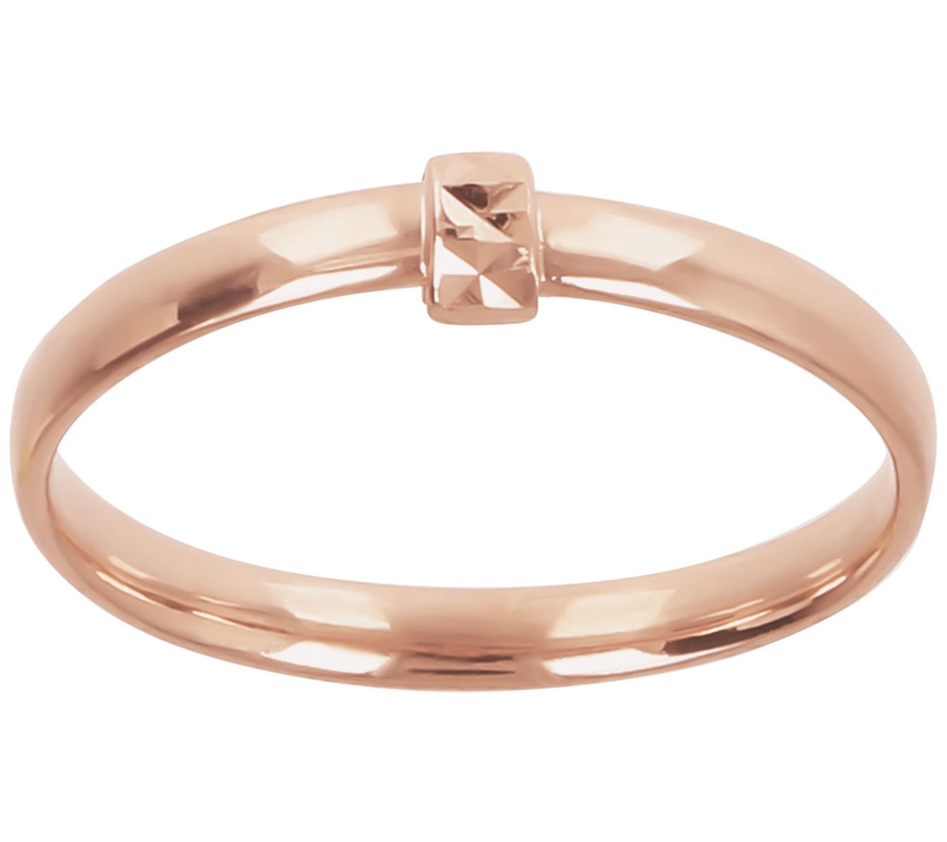 Italian Gold Diamond Cut Accent Ring, 10K