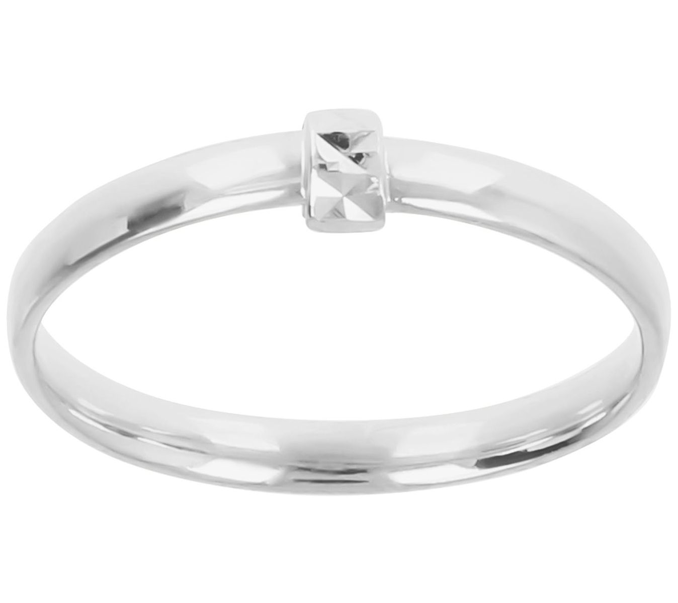 Italian Gold Diamond Cut Accent Ring, 10K