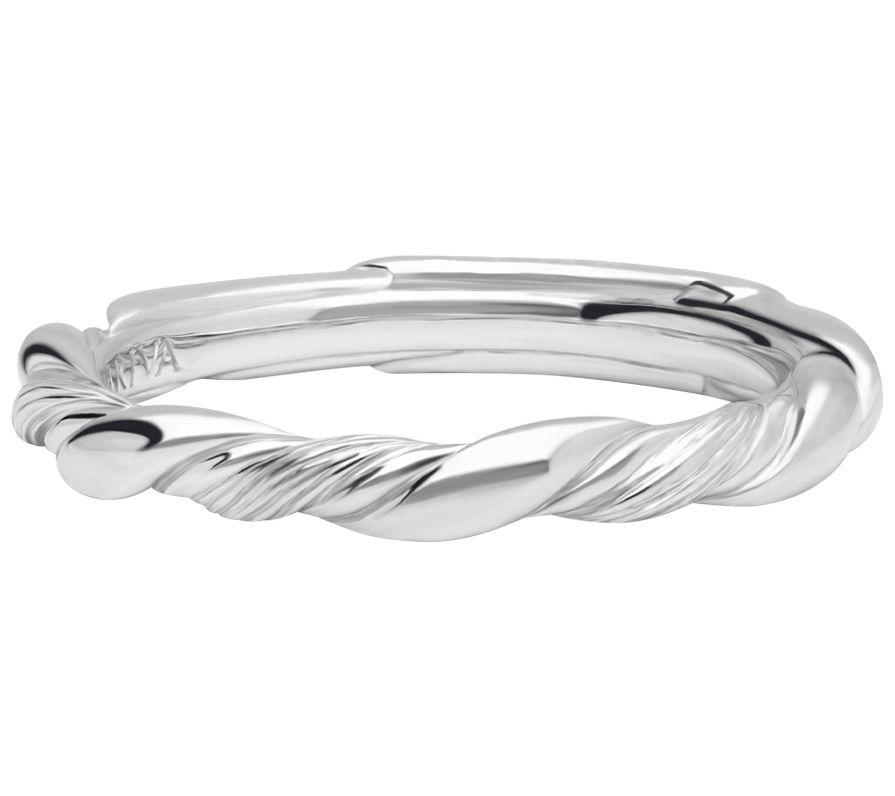 Ariva Sterling Silver Twist Band Ring