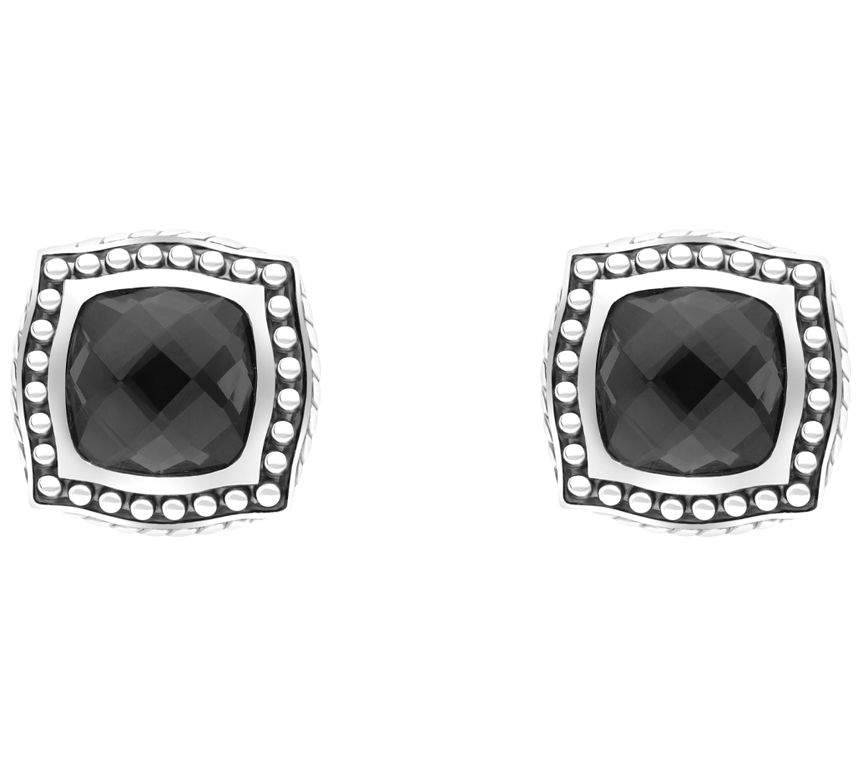 tiffany black onyx stud earrings