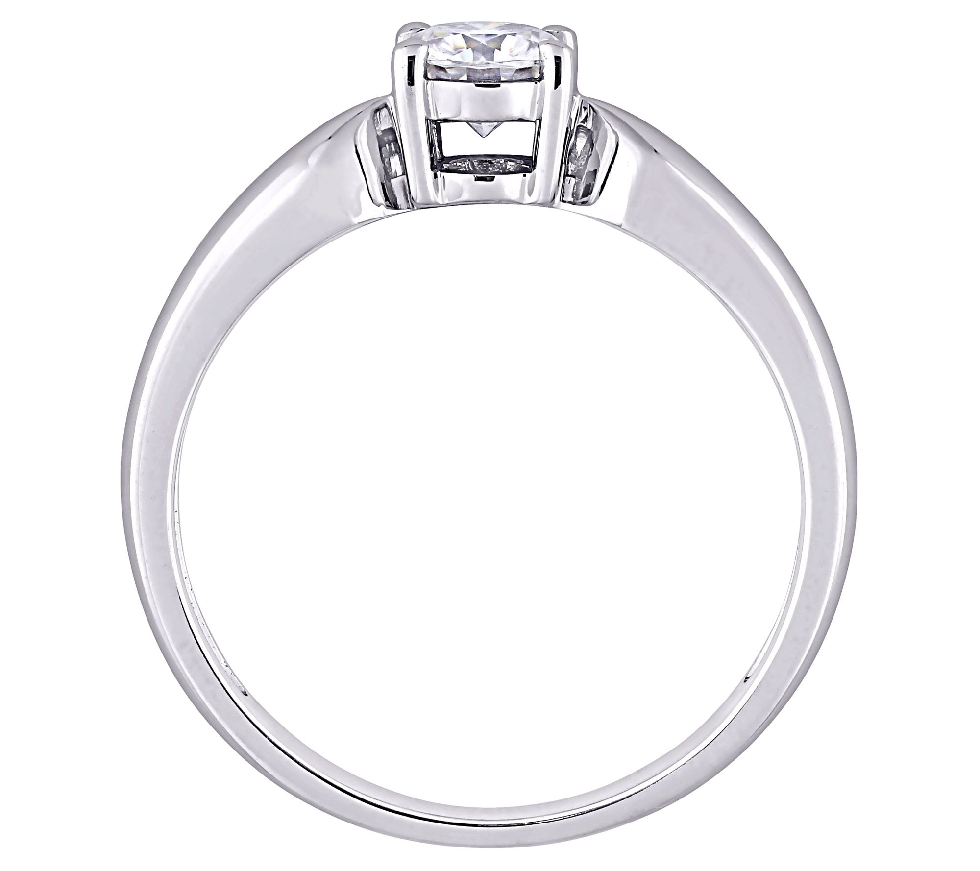 MoissanIce Moissanite 0.45 cttw Engagement Ring, 14K Gold