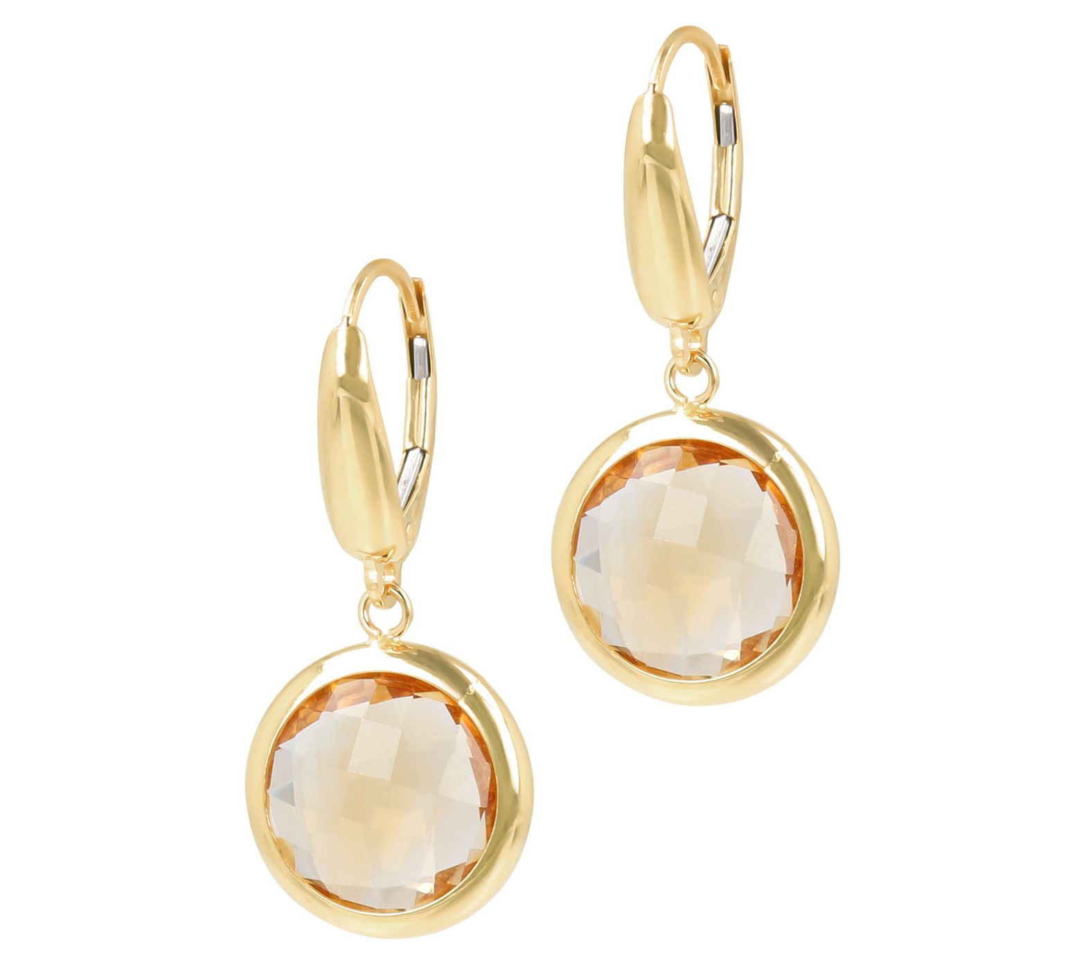Arte d'Oro Round Gemstone Dangle Earr ings, 18KGold
