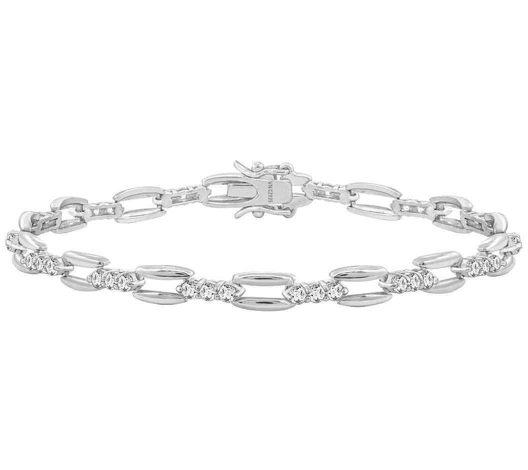 Diamonique 2.20 cttw Tennis Bracelet, S terlingSilver