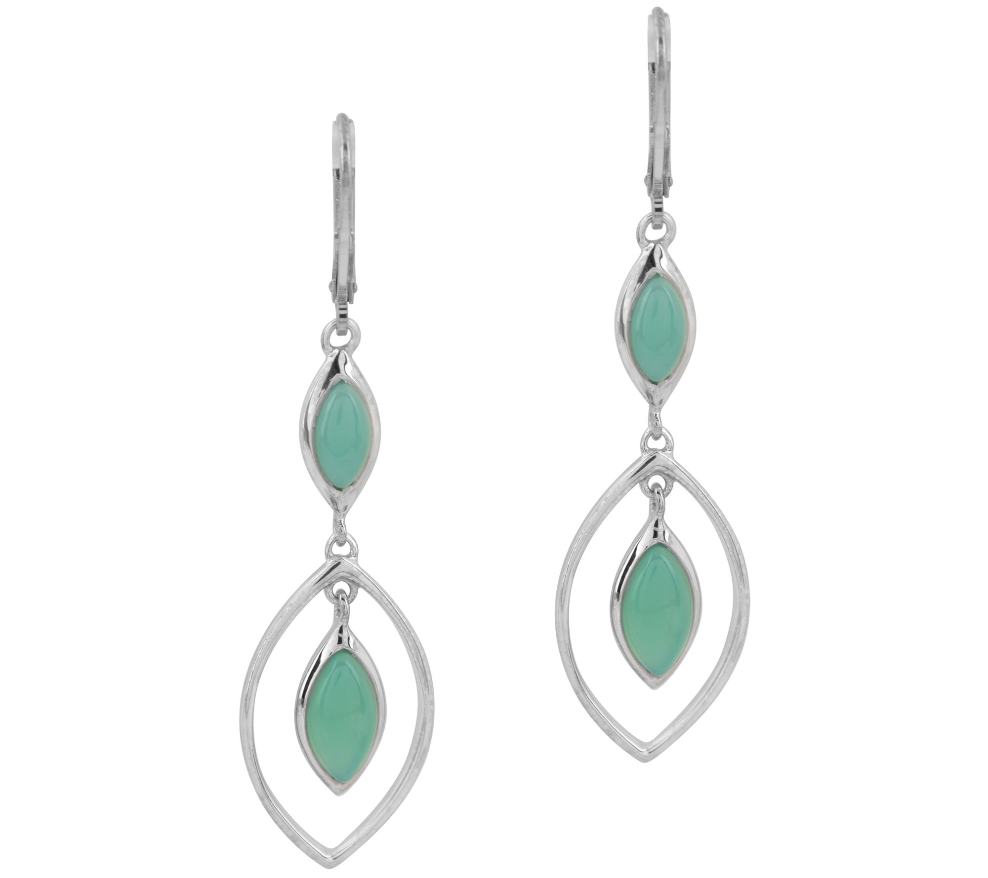 Affinity Gems Chalcedony Dangle Earrings, Sterling Silver