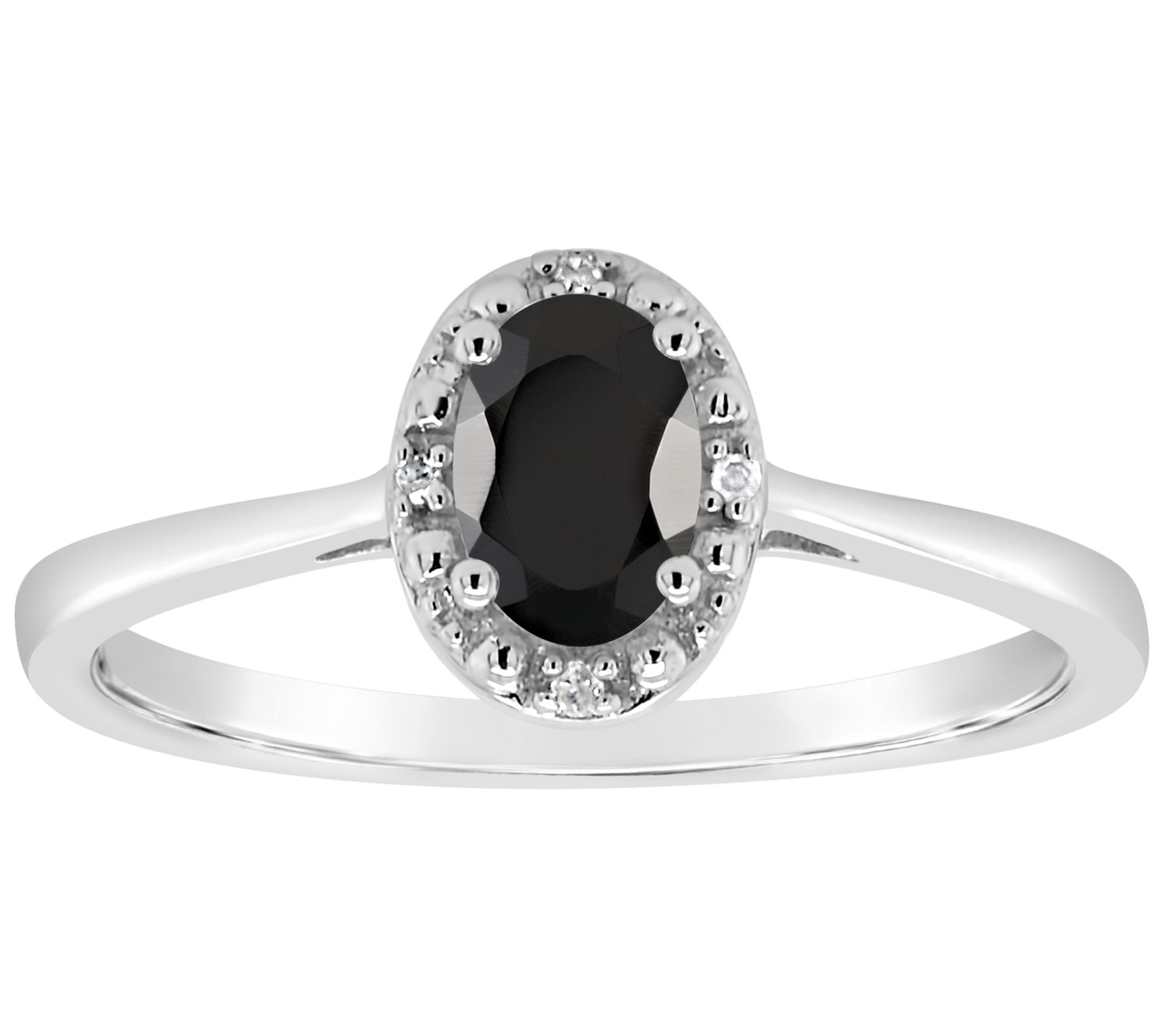 Affinity Gems Oval Gemstone & Diamond Accent Ring, Sterling