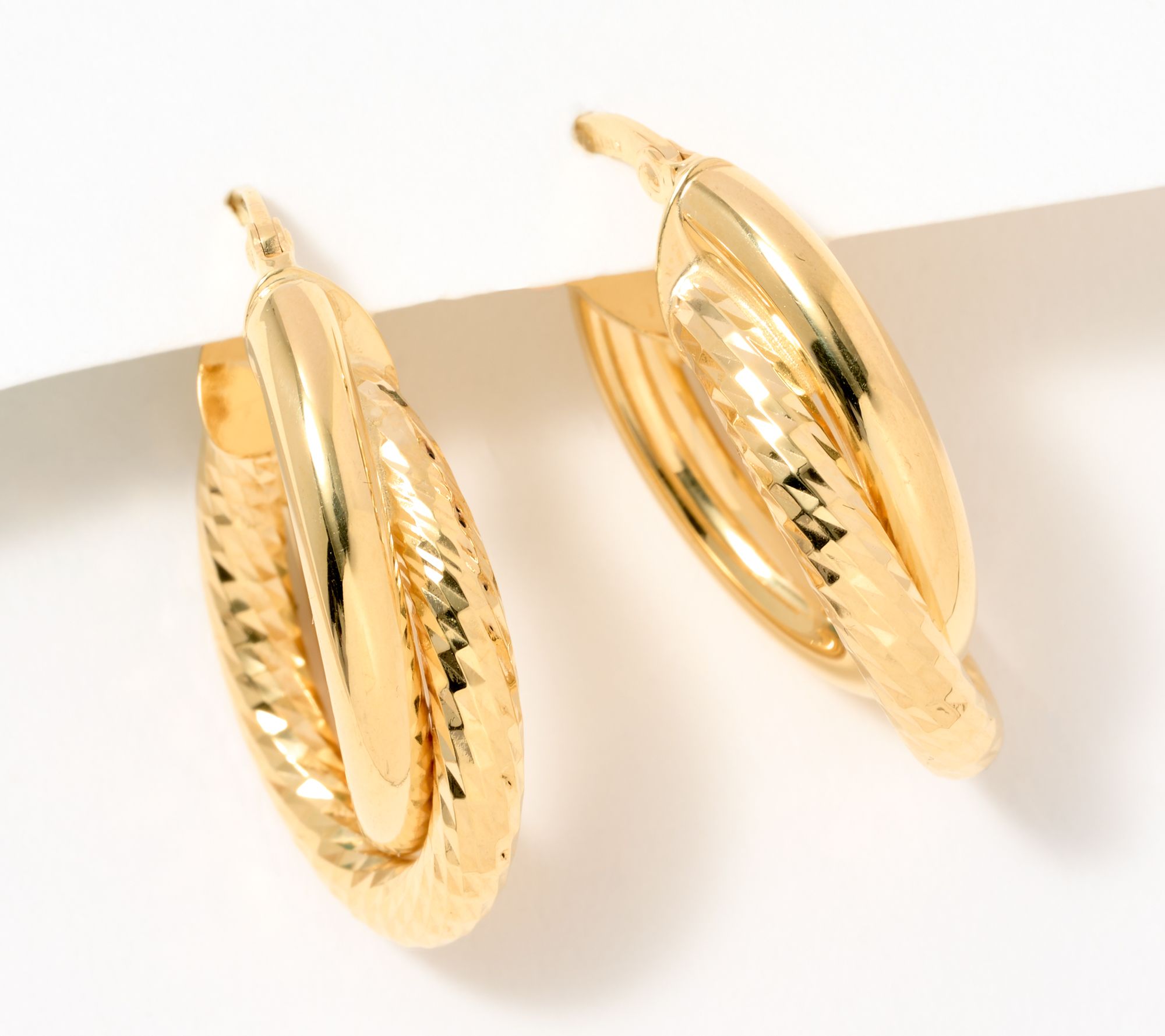 14K Tri- sale Colored gold earrings and EternaGold hoops bundle for Laurasviolin