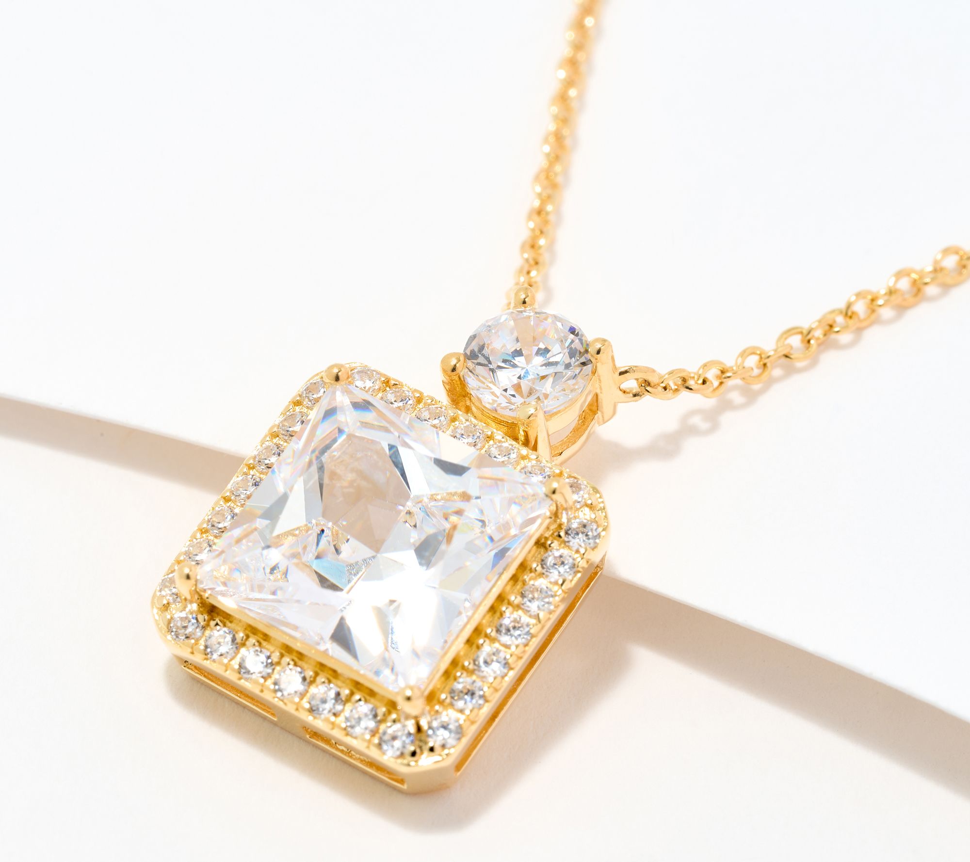 Diamonique x Kathy Levine Scissor Cut Empress Pendant, Sterl