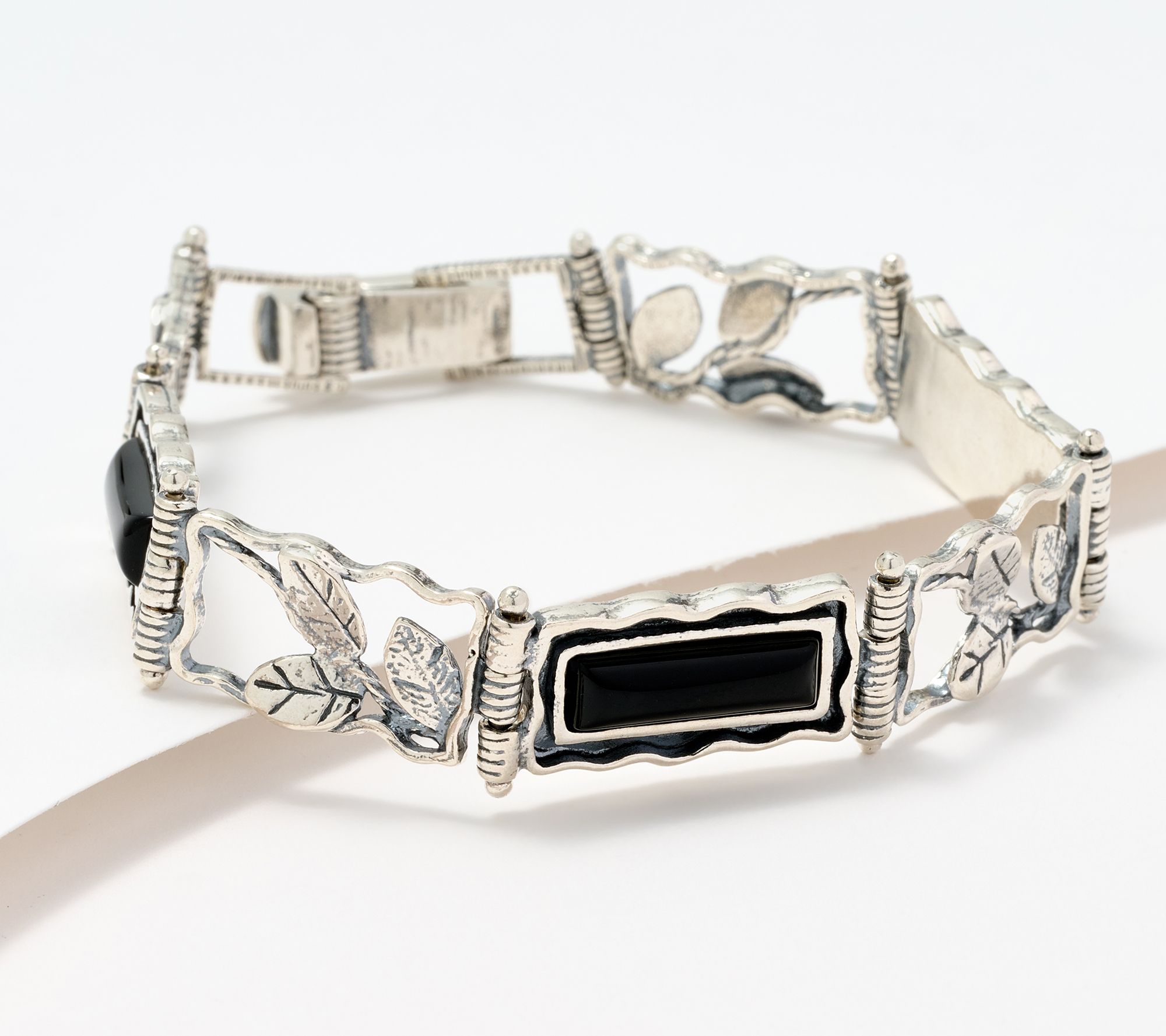 "As Is" Or Paz Organic Leaves Line Bracelet, Sterling Silver