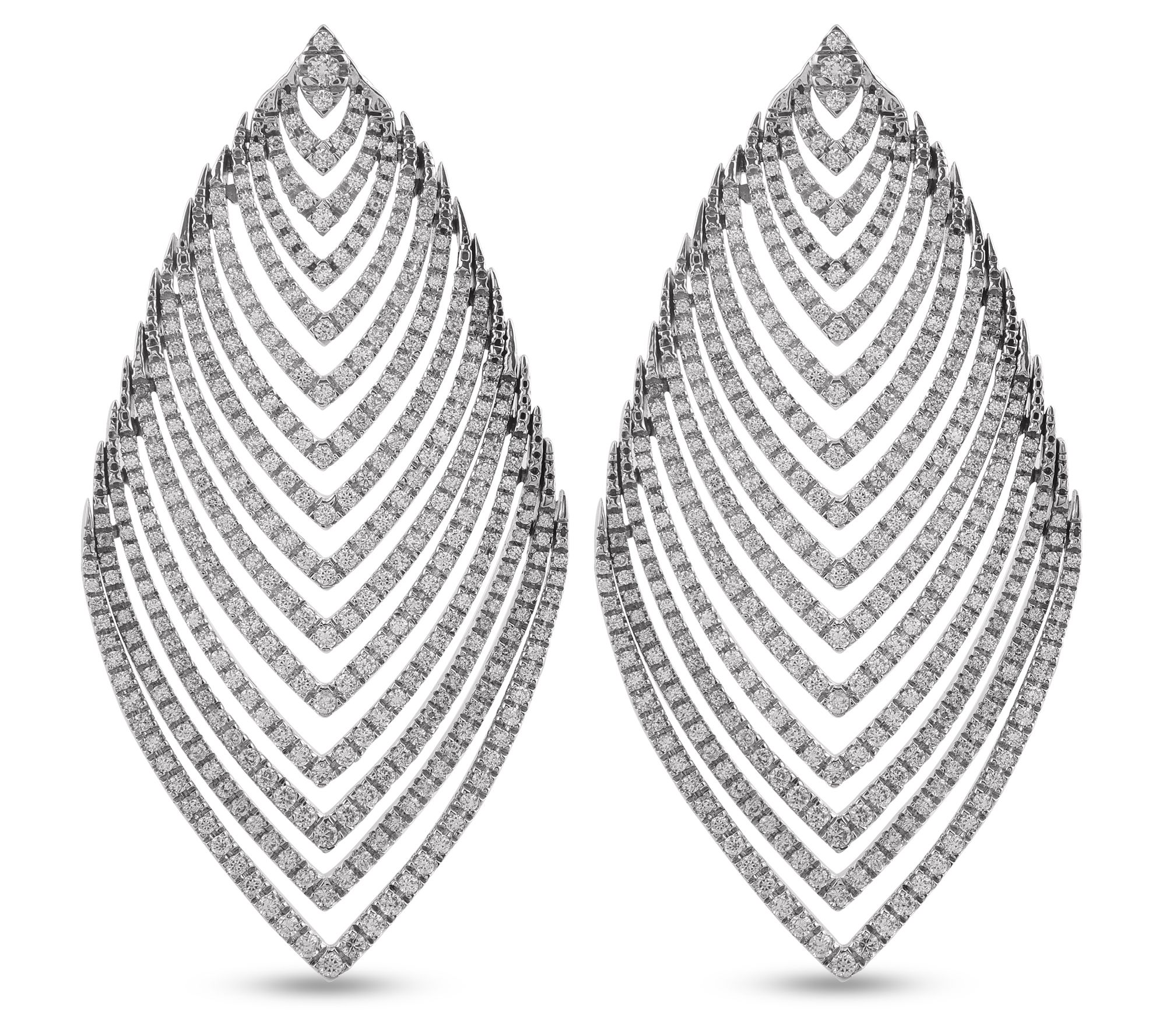 Affinity Diamond 2.50 cttw Statement Earrings, 14K White Gold