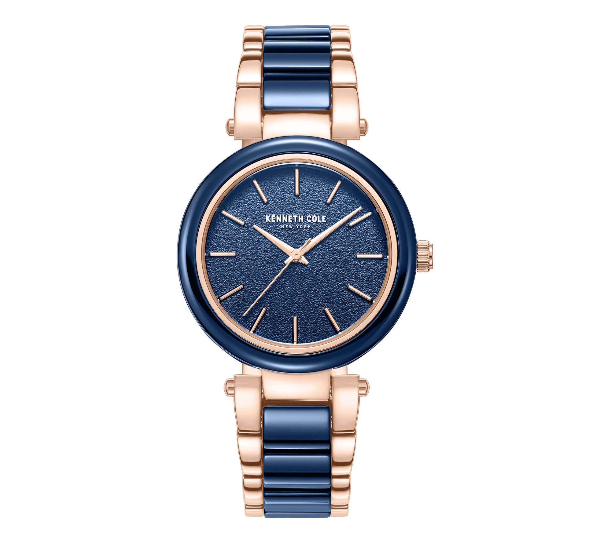 Kenneth Cole New York Women's Rosetone Blue Dial Watch