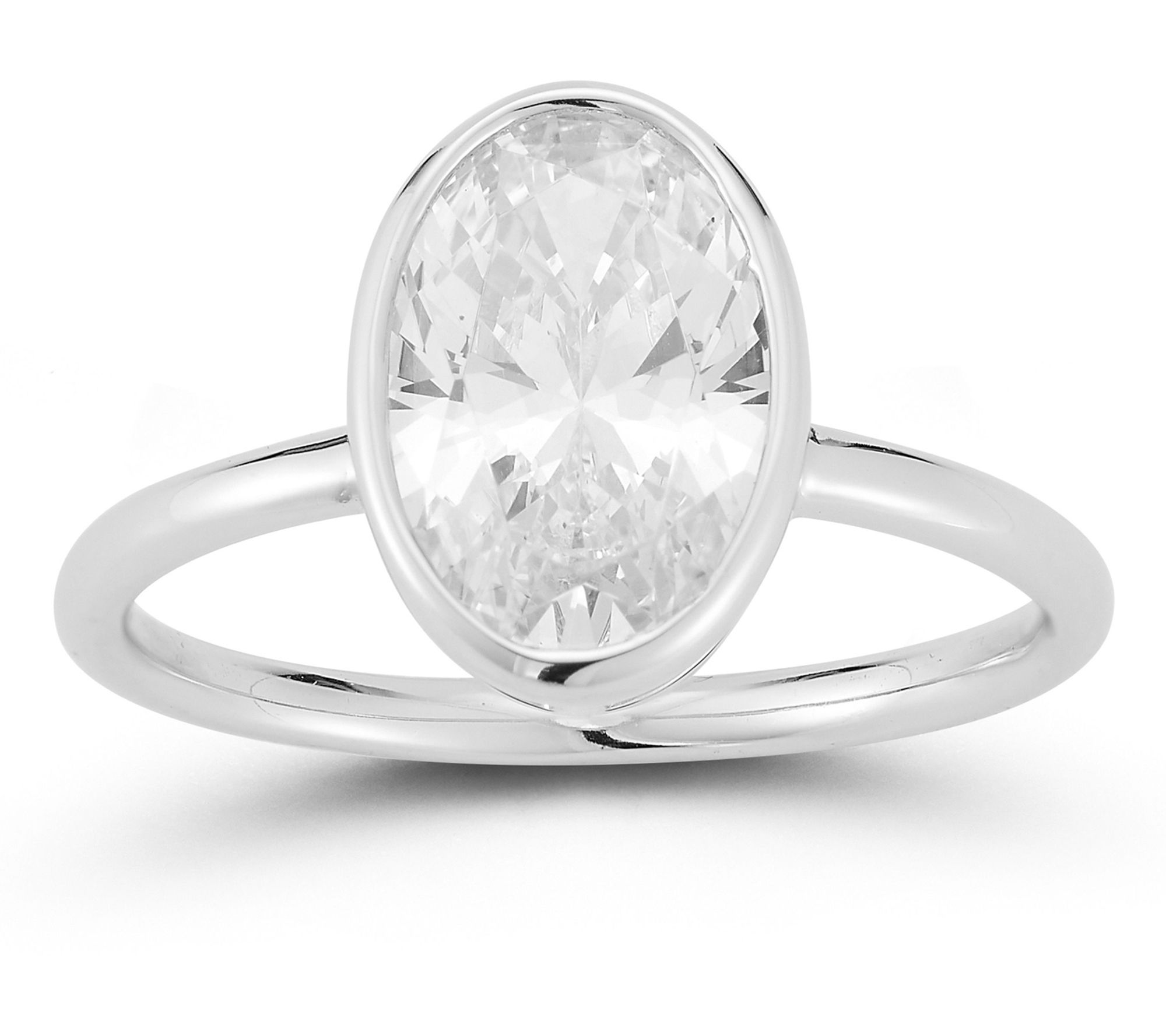  Rachel Zoe Oval Cut Solitaire Ring, Sterling