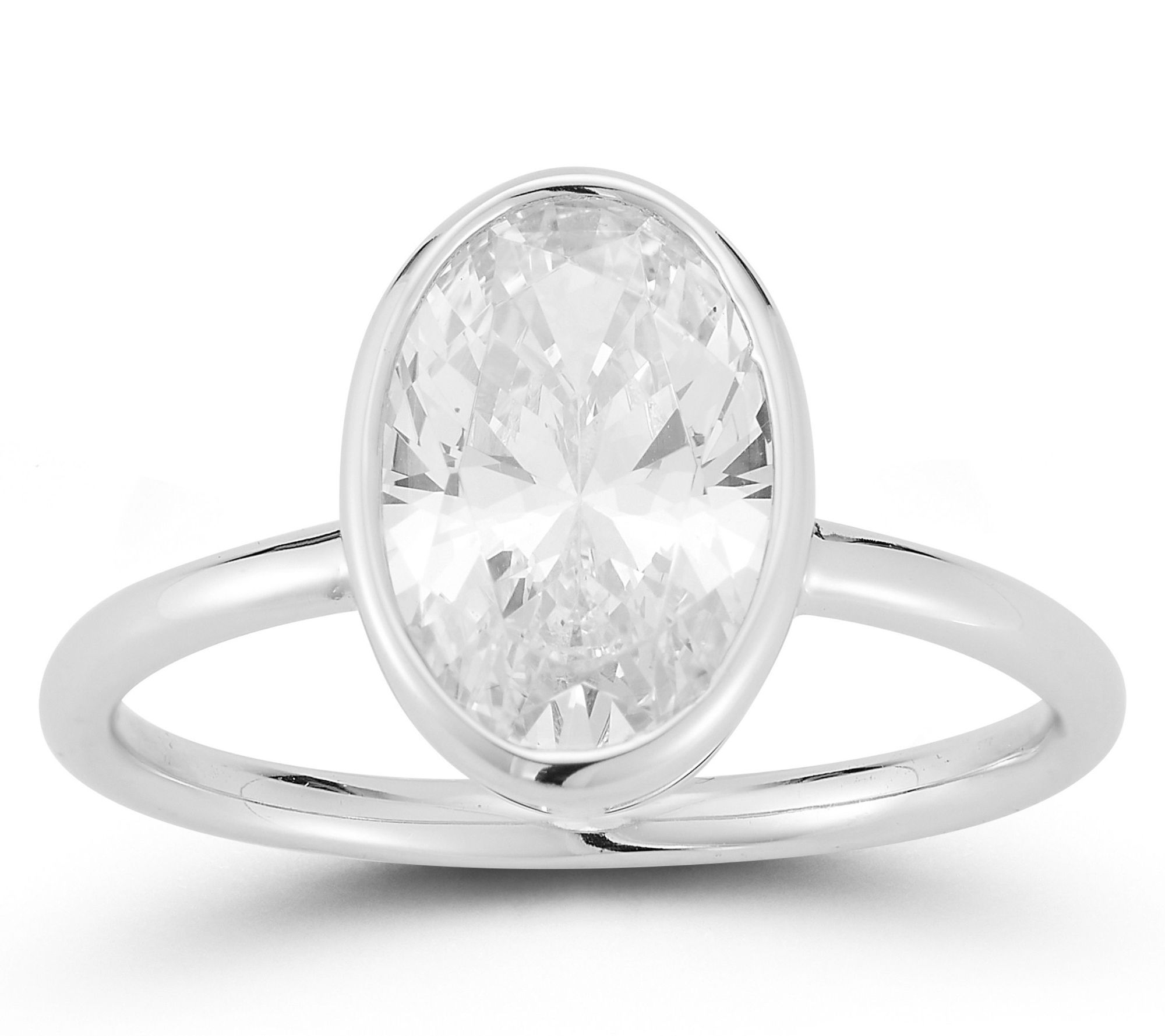 Rachel Zoe Oval Cut Solitaire Ring, Sterling