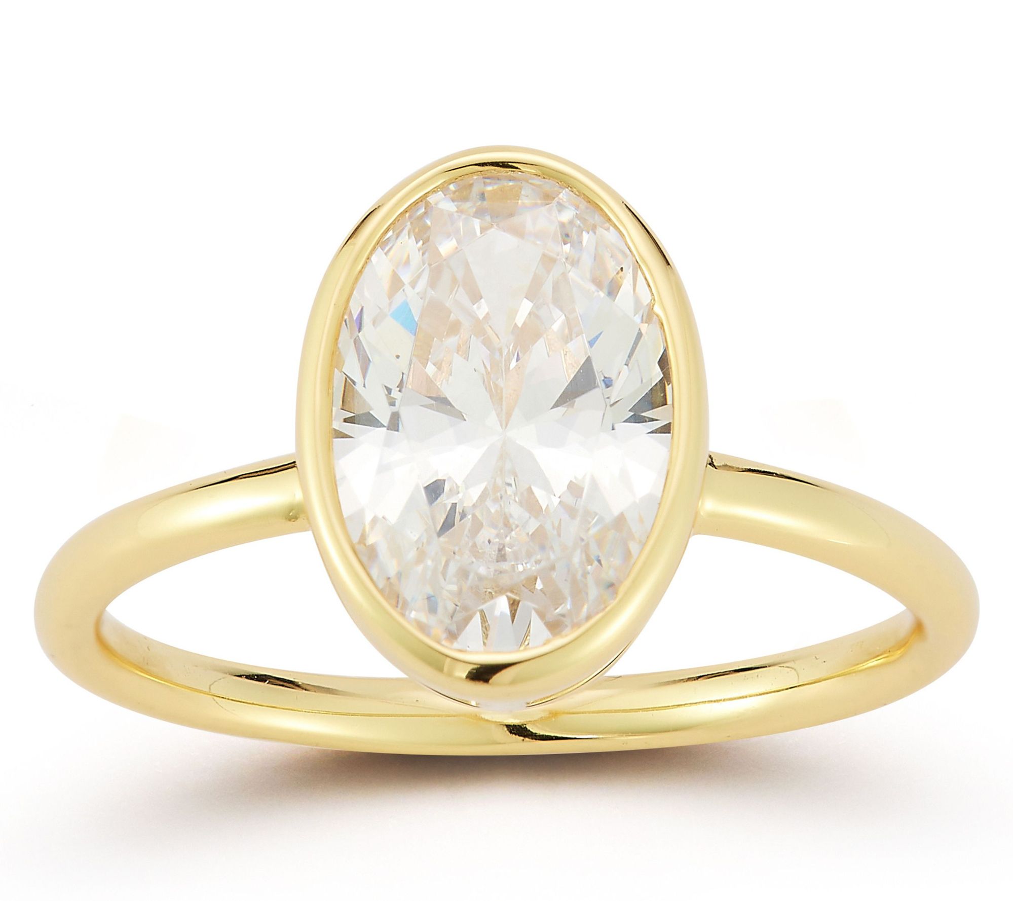 Rachel Zoe Oval Cut Solitaire Ring, Sterling