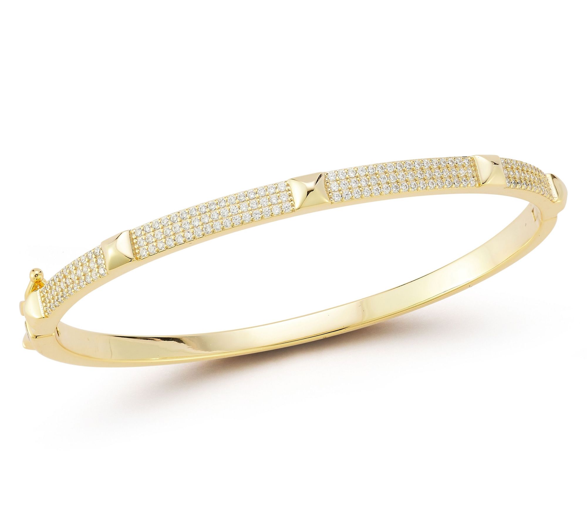 Rachel Zoe Pyramid Pave Bangle, Sterling