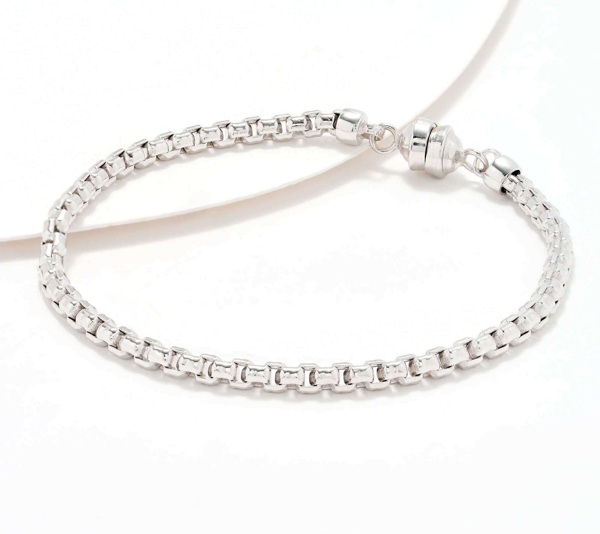 David Markstein 14K Gold Diamond Cut Box Magnetic Bracelet