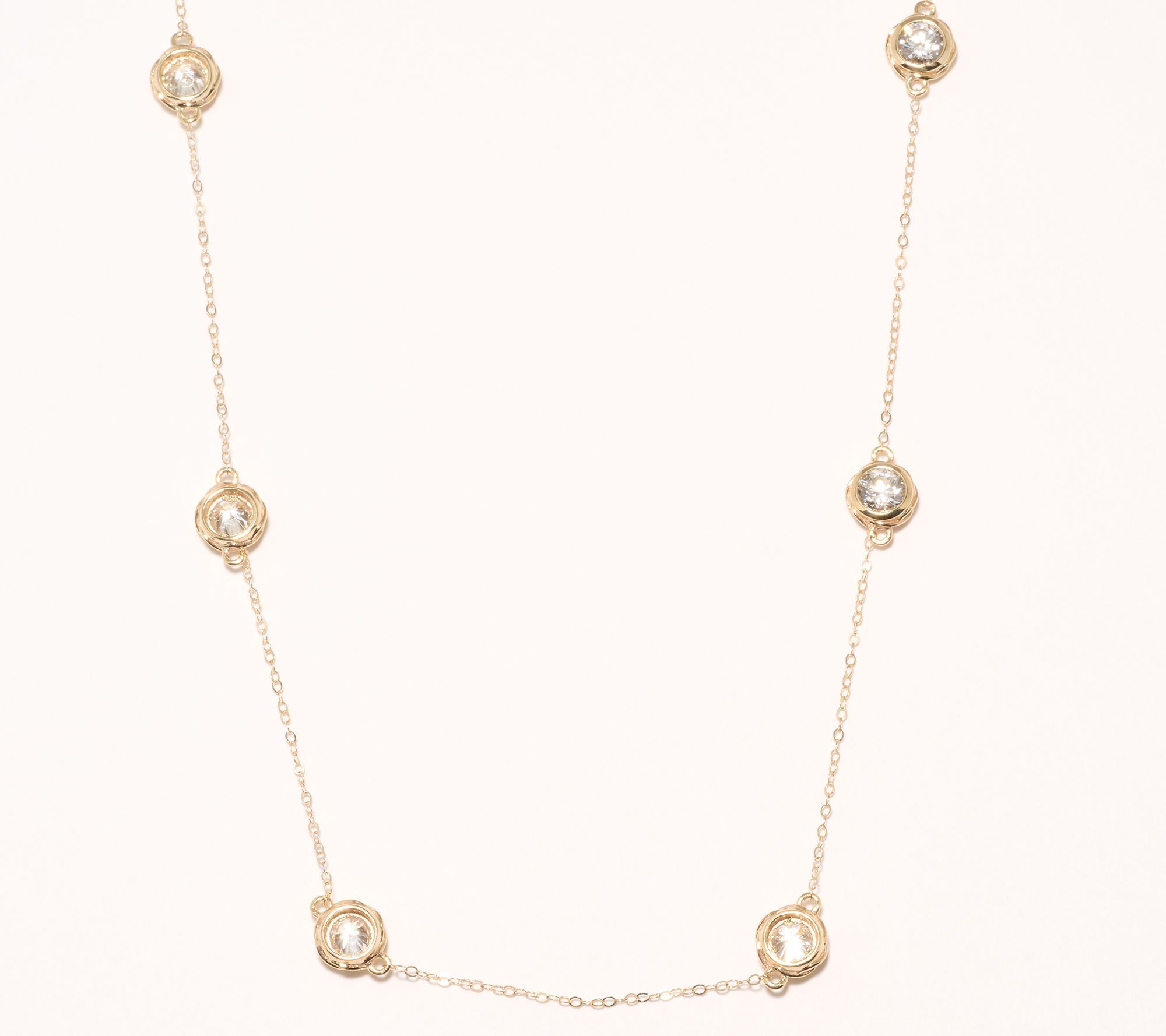  XO TACORI Lab Grown Diamond 4.00 cttw Round 18" Necklace, 14K G