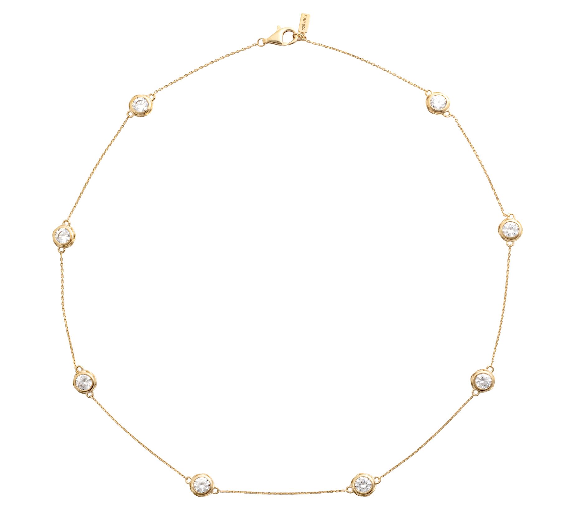 XO TACORI Lab Grown Diamond 4.00 cttw Round 18" Necklace, 14K G