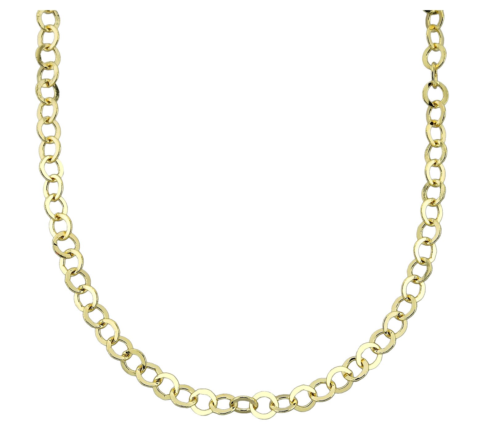 Adorna 14K Gold 2mm Solid Cable Chain  Necklace
