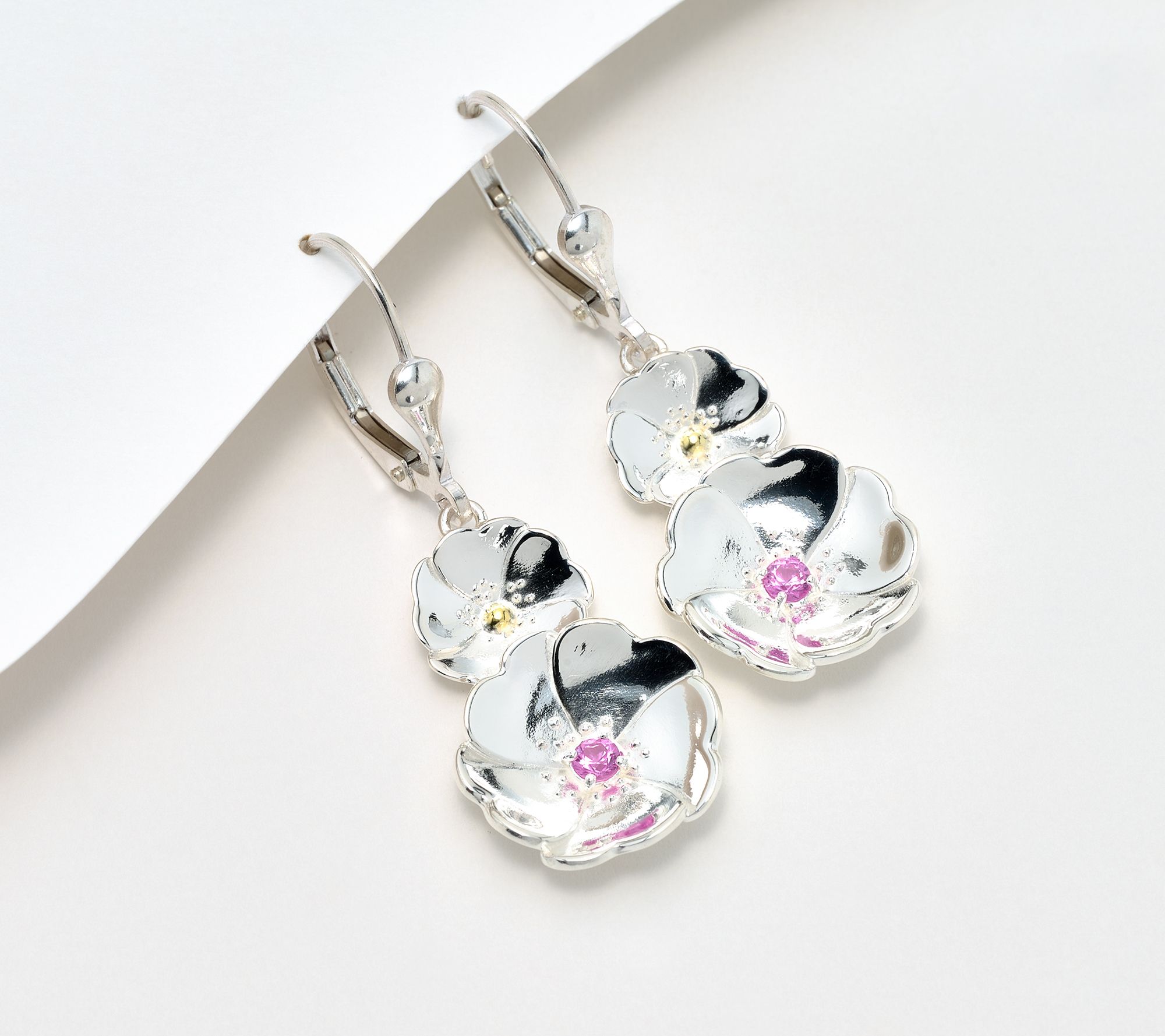 "As Is" JMH Jewellery Sterling Silver Wild Irish Rose Earrings