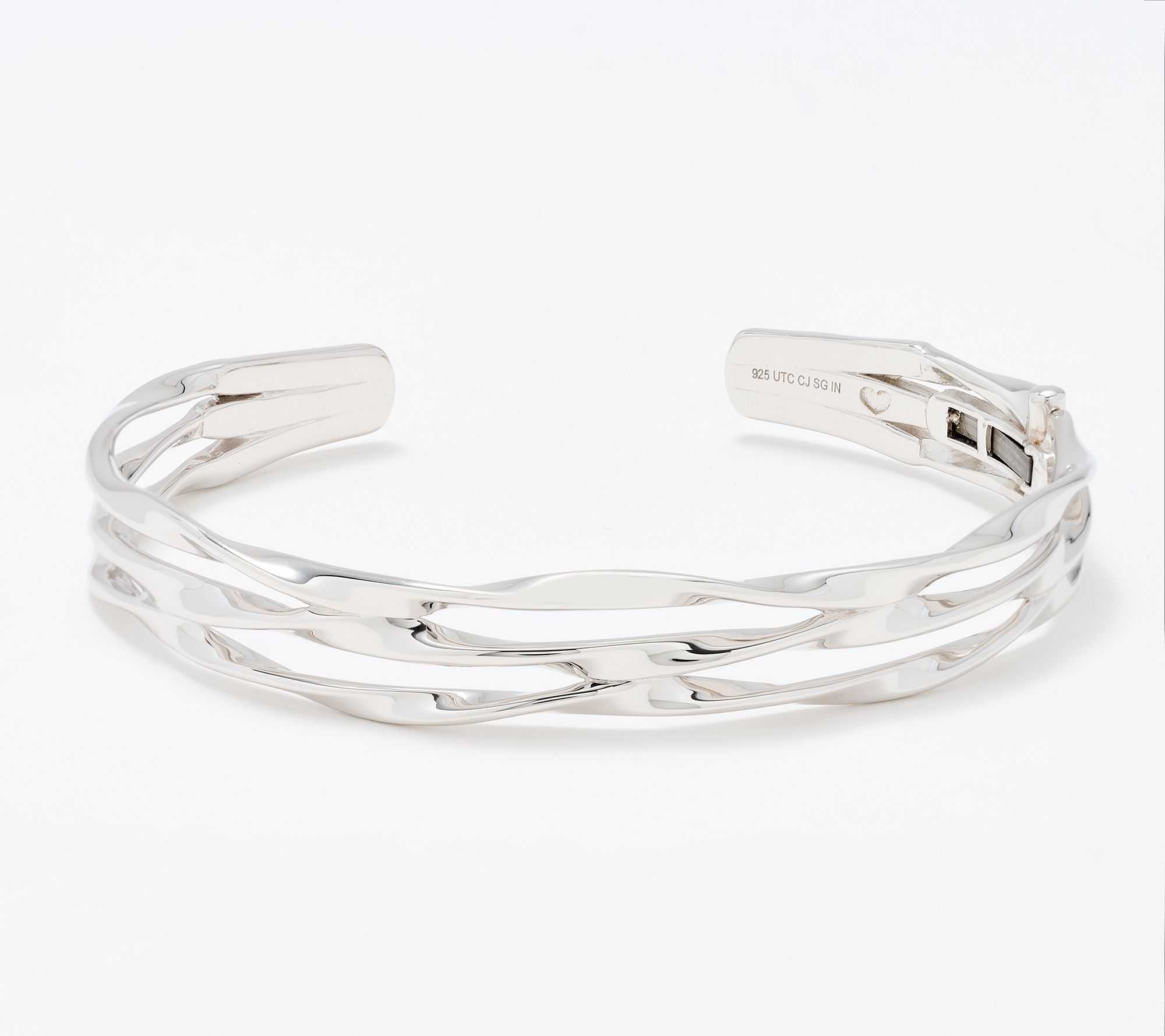 Christian James by Scott Grimes Sterling Silver 3 Ripple Cuff Bracelet 16.36g