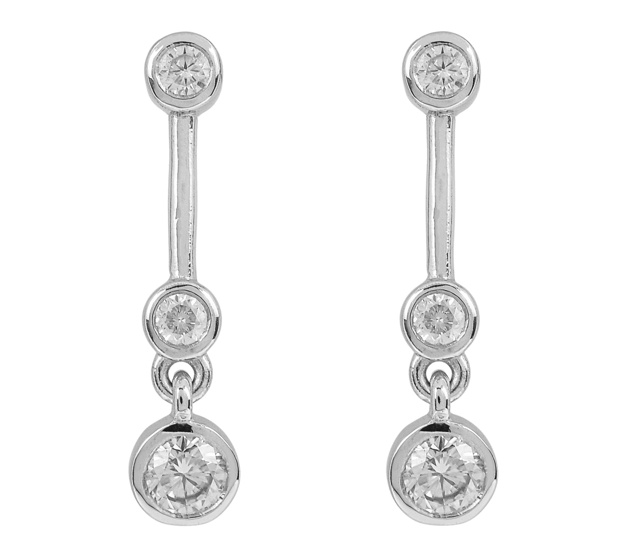 Affinity Gems Sterling Silver Moissanite dangleEarrings