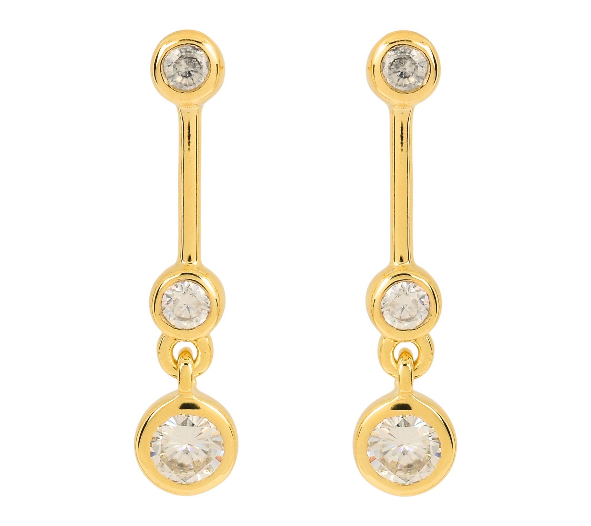 Affinity Gems Sterling Silver Moissanite dangleEarrings